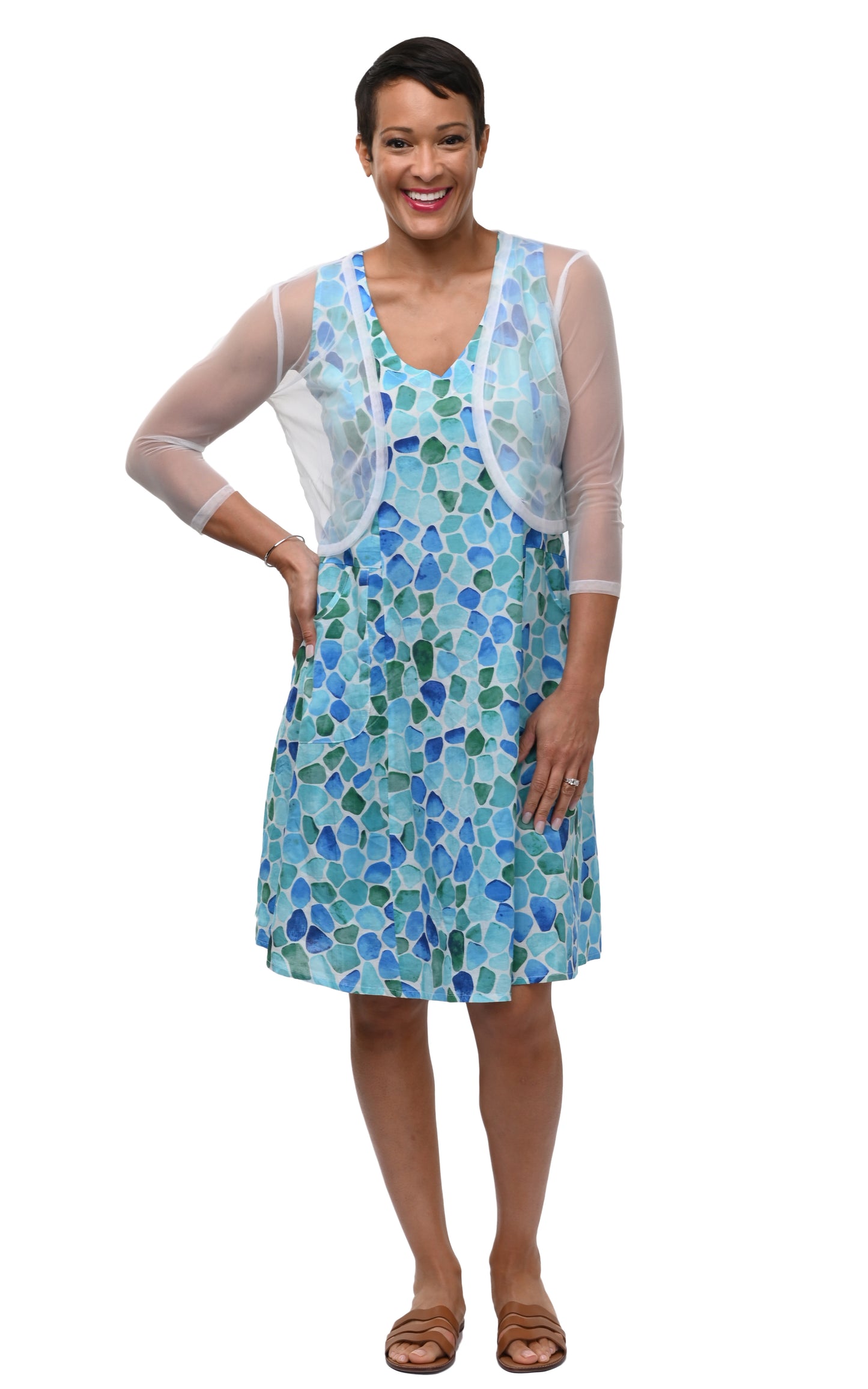 M600 Mesh Shrug in White*
