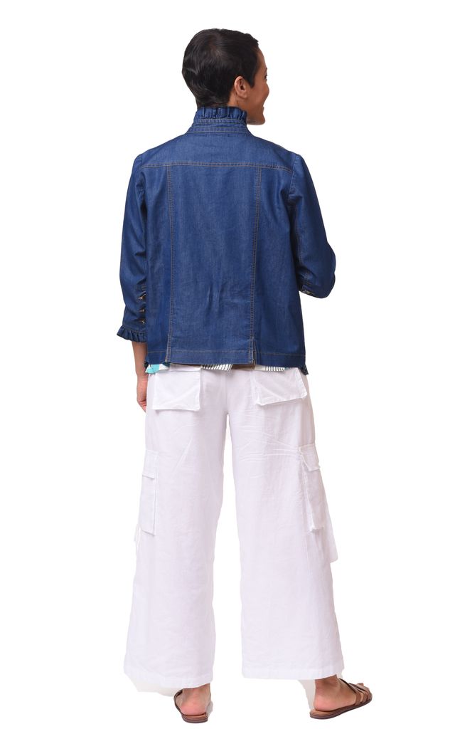 D506 Sterling Ruffle Jacket in Denim
