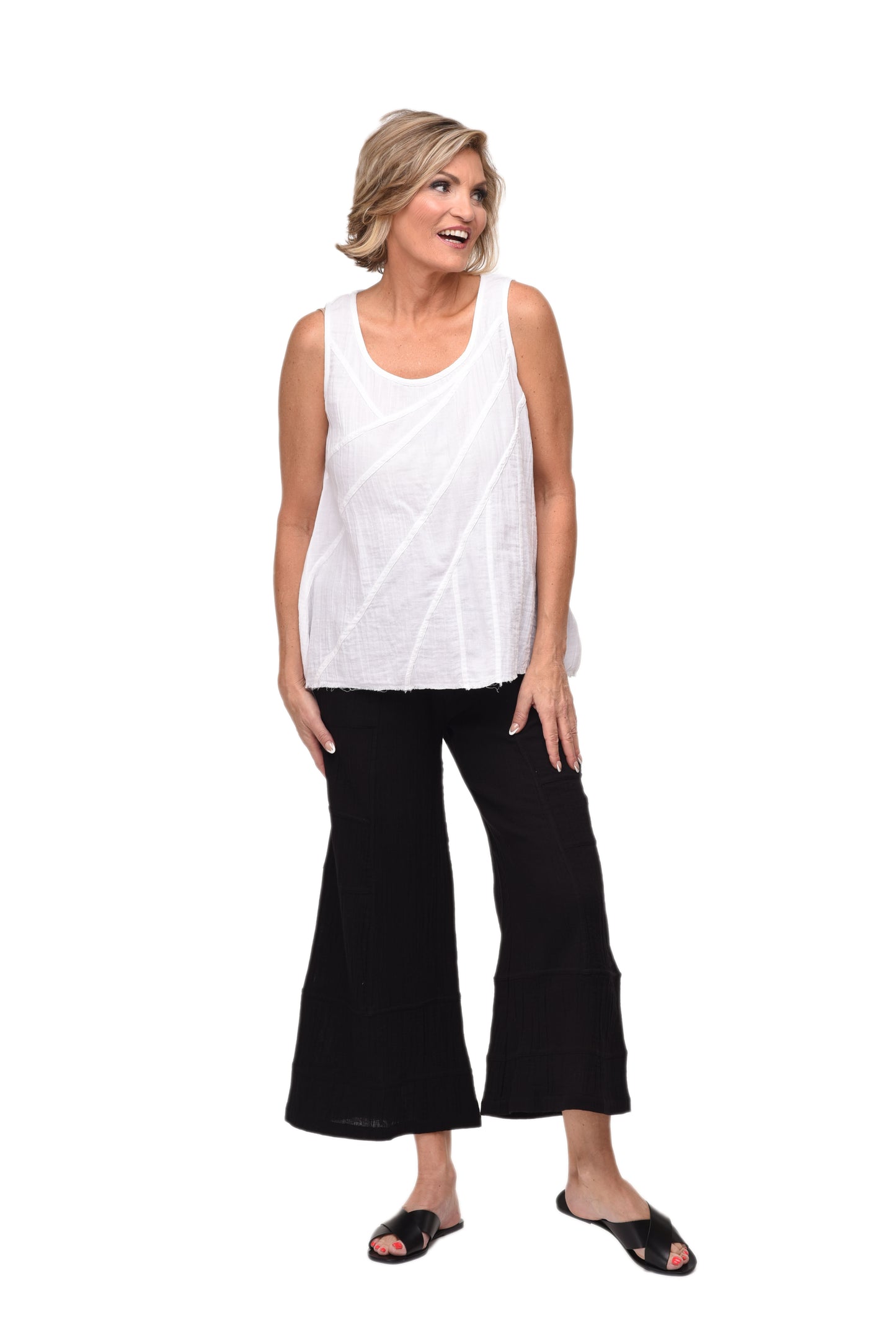 FINAL SALE VCG526 Lissa Tank in White*