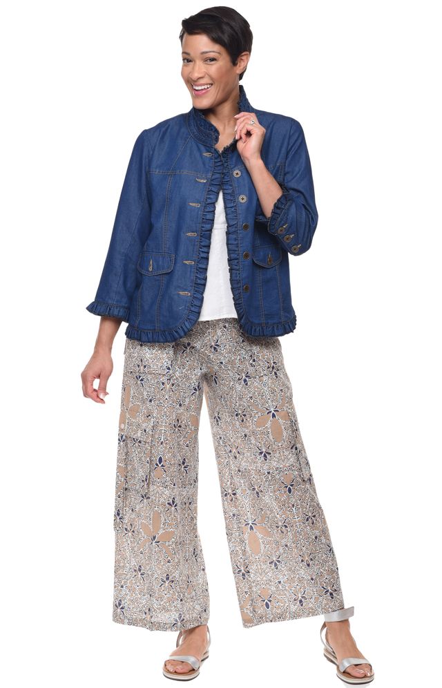 D506 Sterling Ruffle Jacket in Denim