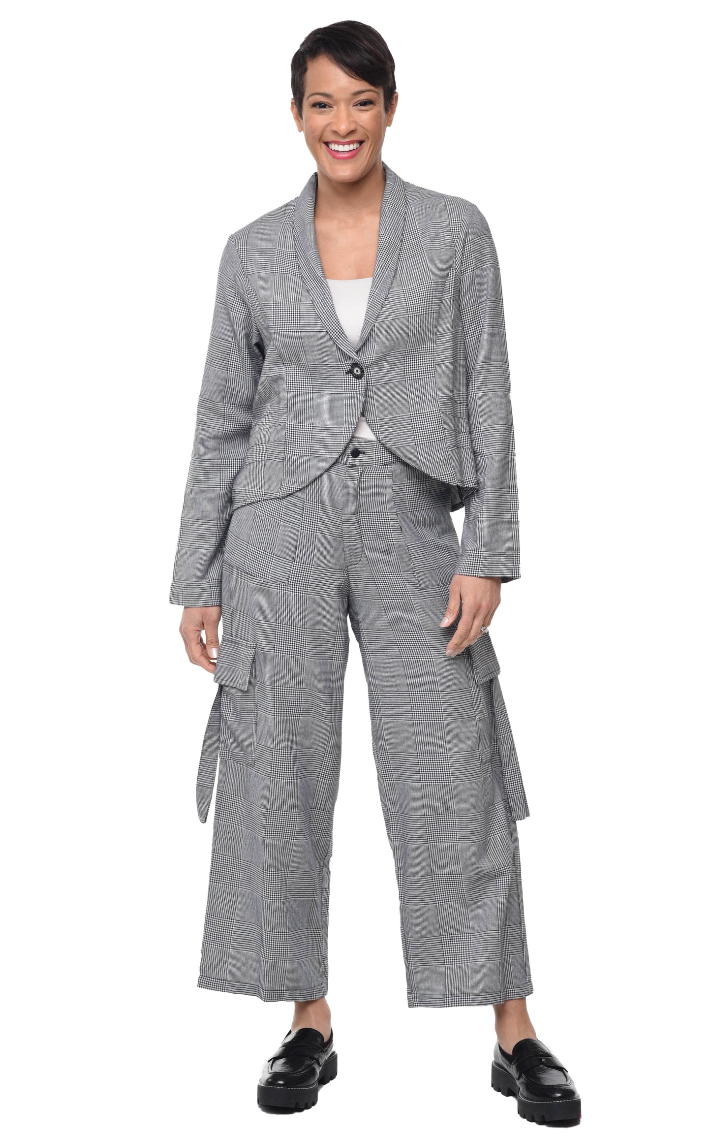 FINAL SALE SDC102 Landon Jacket in Black White Avalon*