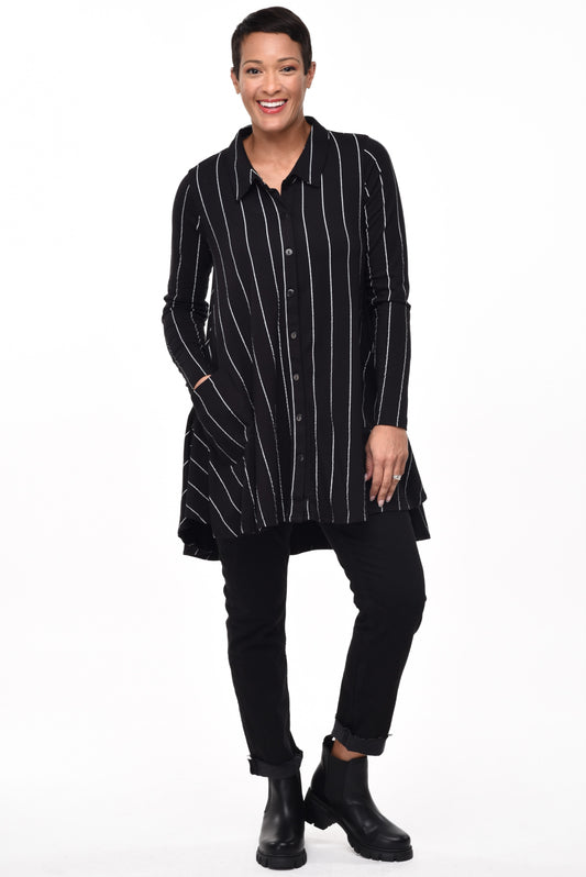 FINAL SALE SDM580 Lauryn in Black Metro Stripe*