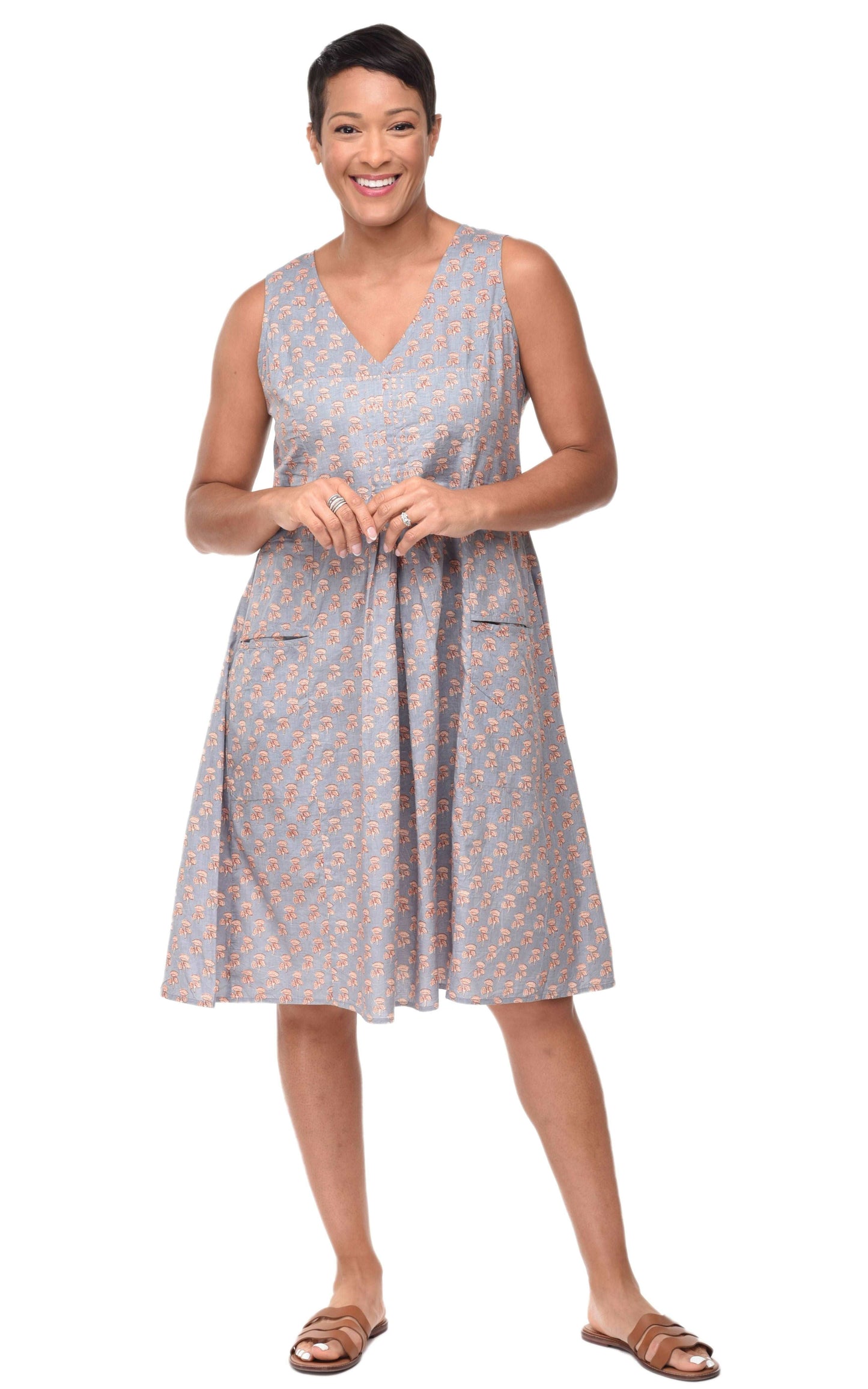 CV656 Poppie Dress in Cornflower