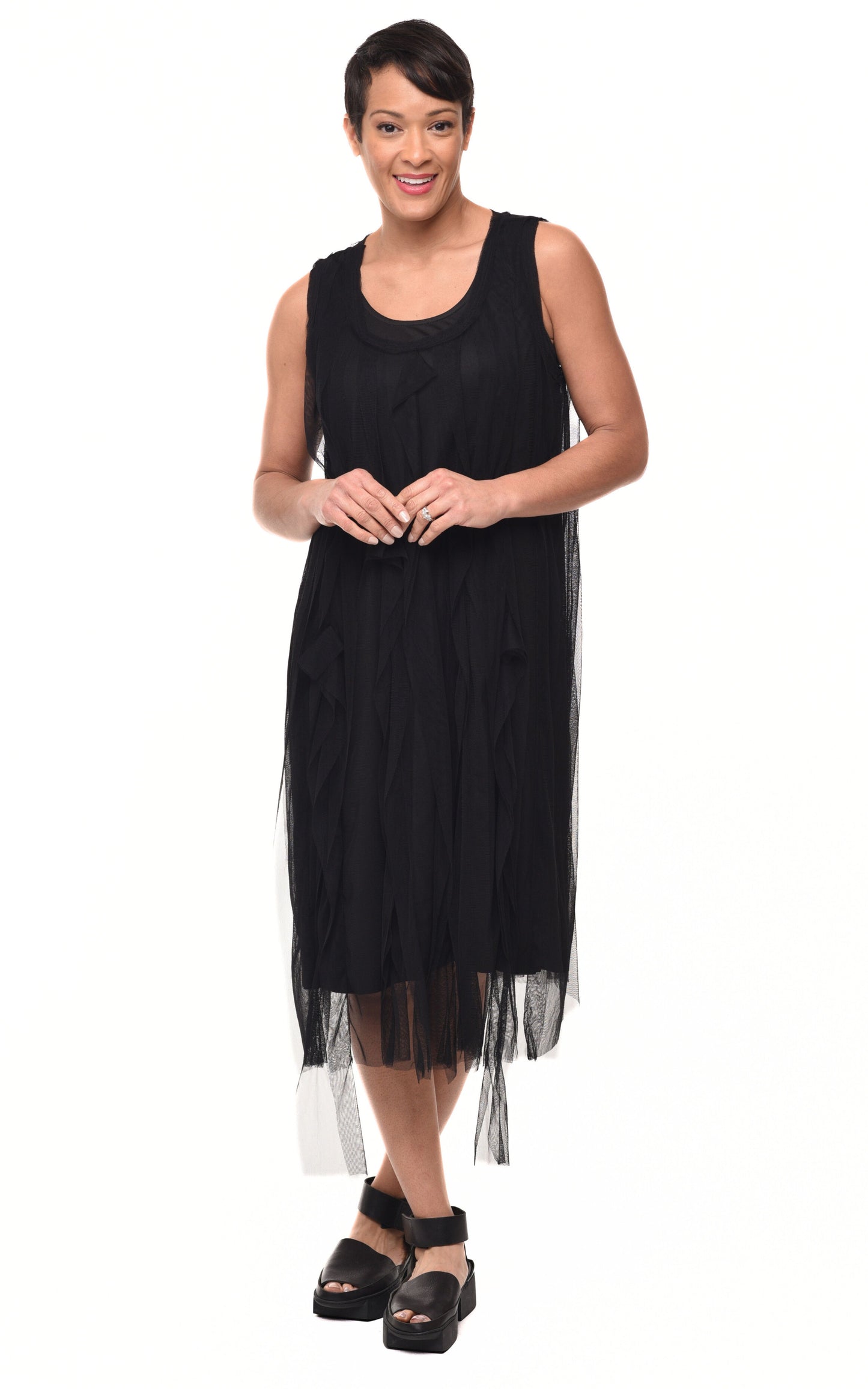 FINAL SALE M201 Martine Dress in Black with Liner*