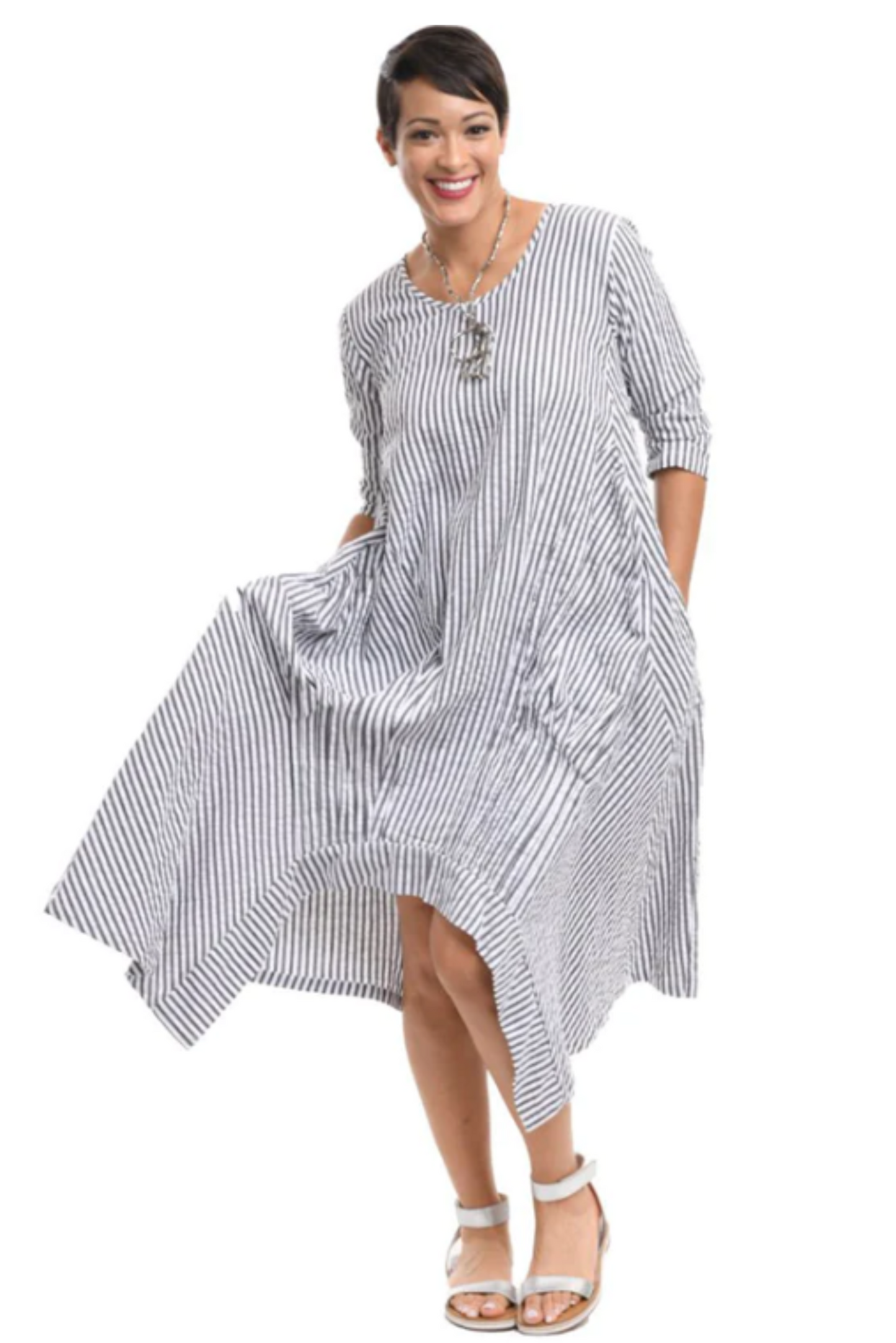 CV49 Lexi Dress in Murphy Seersucker Stripe