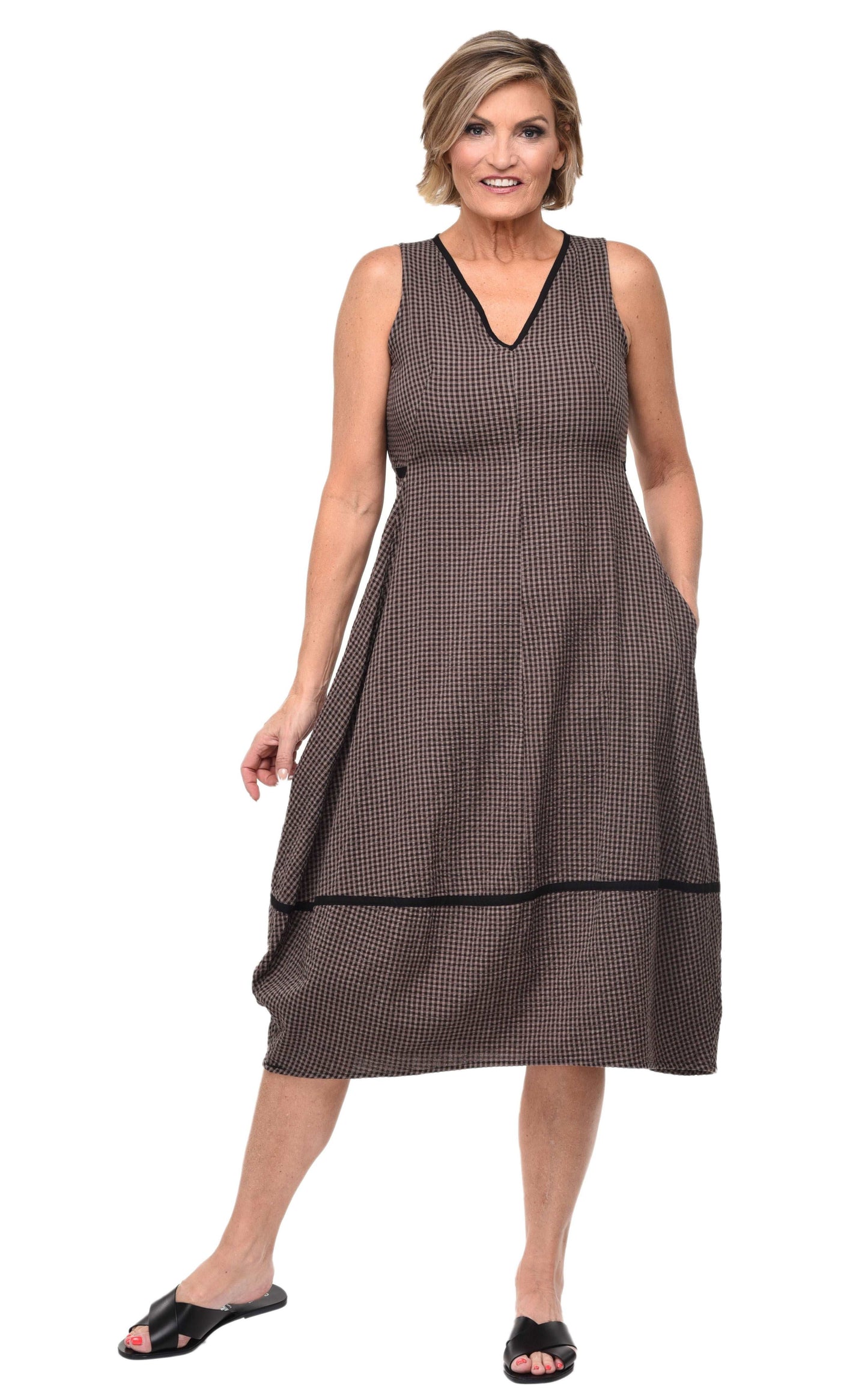 FINAL SALE CV1088 Patton Dress in Little Thompson Check*