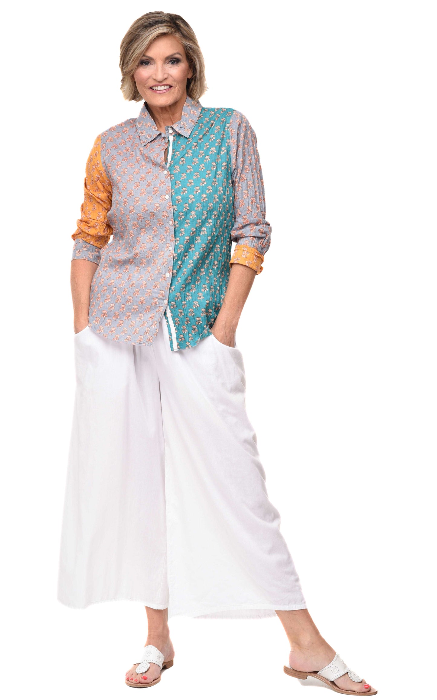 CV1087 Gretchen Button Down in Gingko
