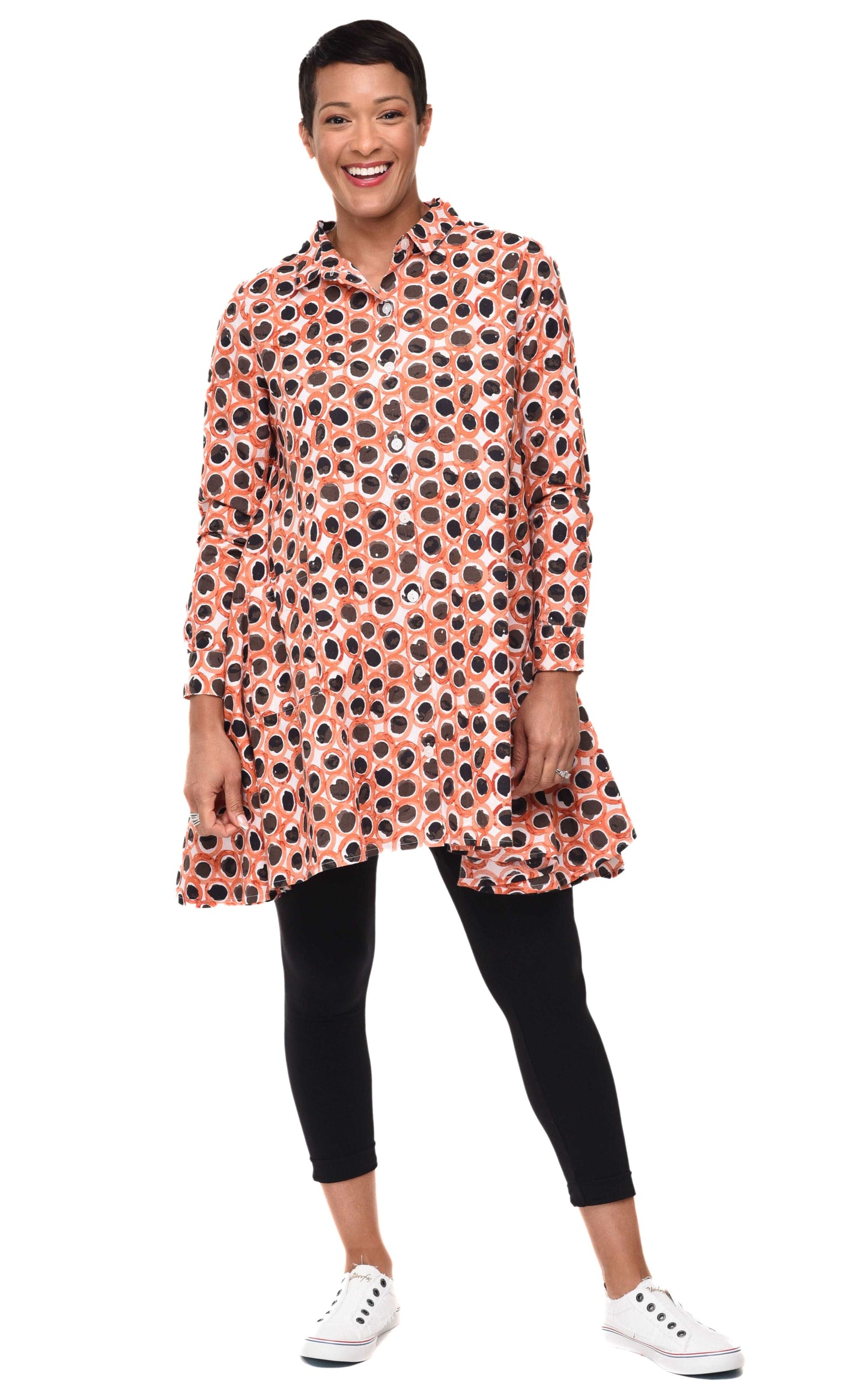 FINAL SALE CV537 Demi Button Down Top in Blush Caviar*
