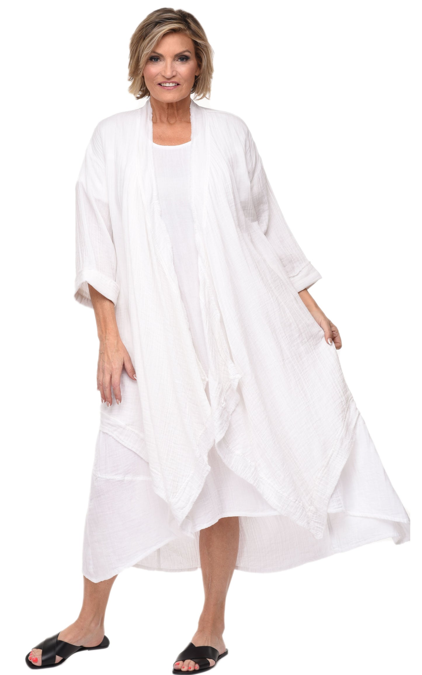 FINAL SALE VCG517 Cheyenne Cardigan in White*