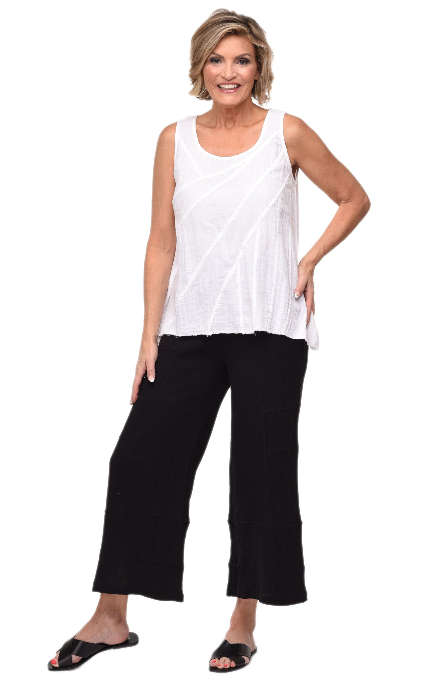 FINAL SALE VCG526 Lissa Tank in White*