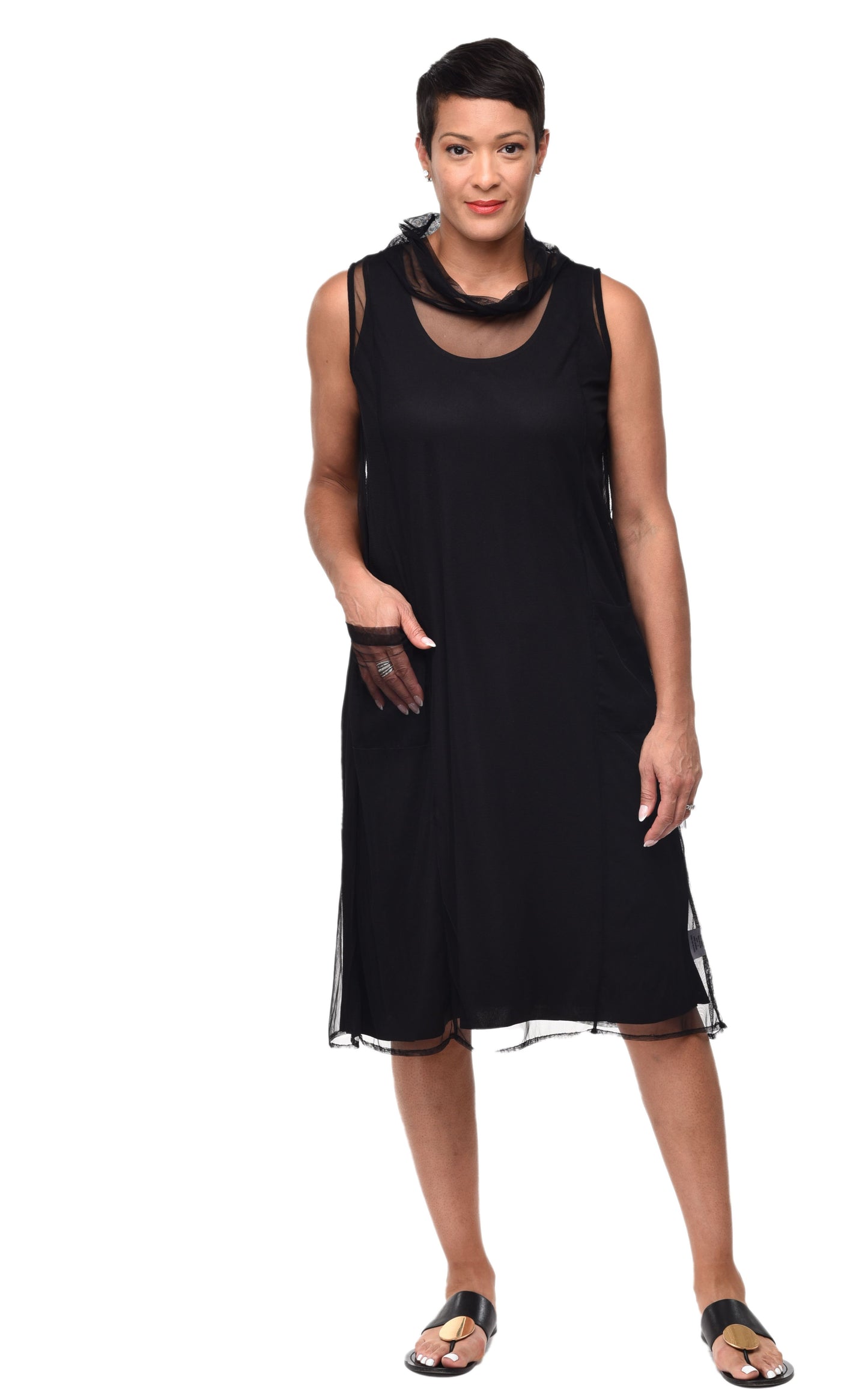 FINAL SALE M204 Mazlyn Dress in Black with Liner*