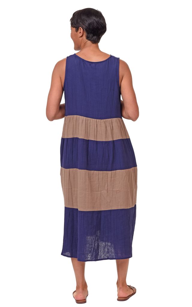 FINAL SALE VCG509 Stella Dress in Navy Sand*
