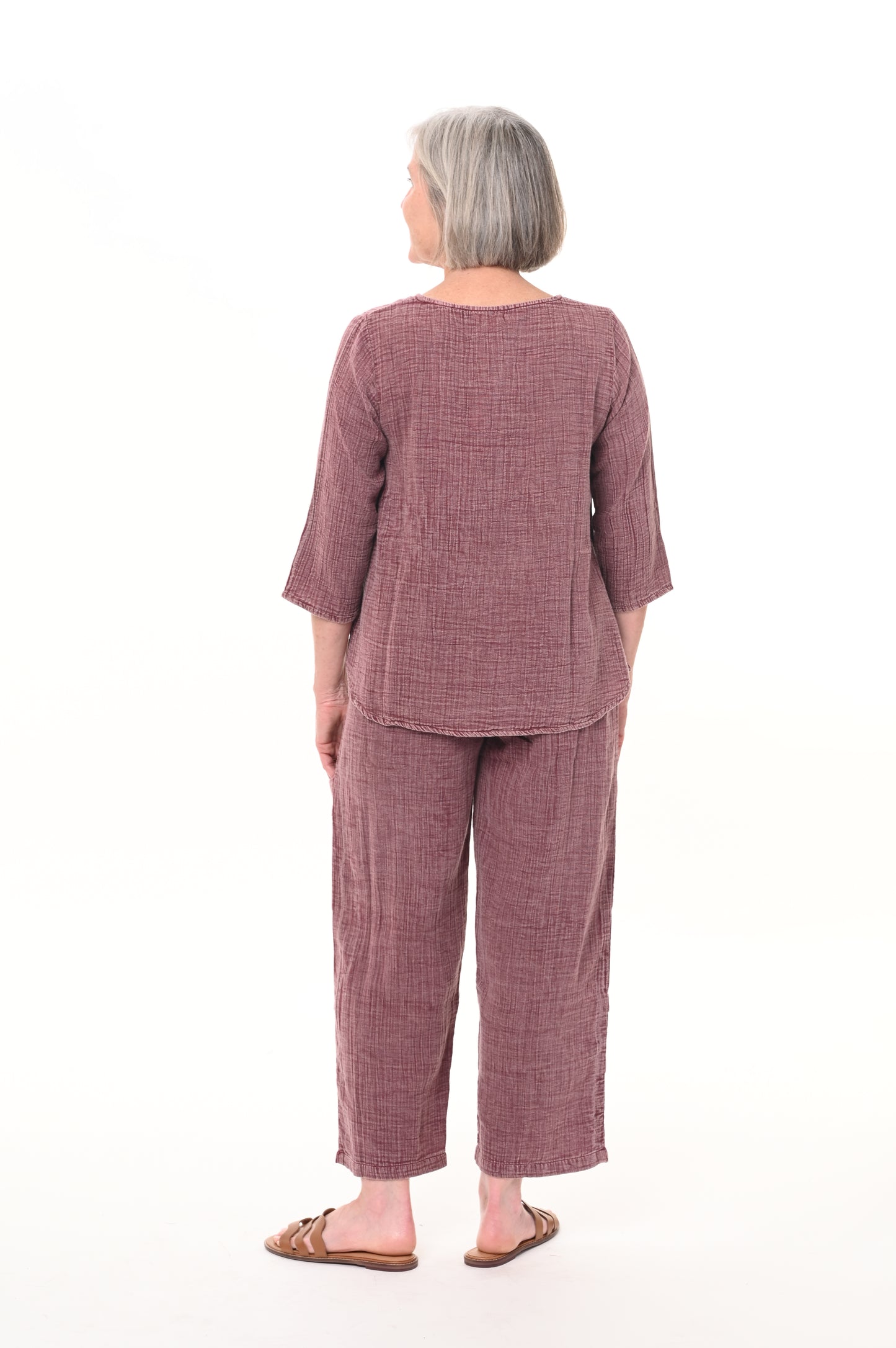 FINAL SALE VCG365 Olga Top in Maroon*