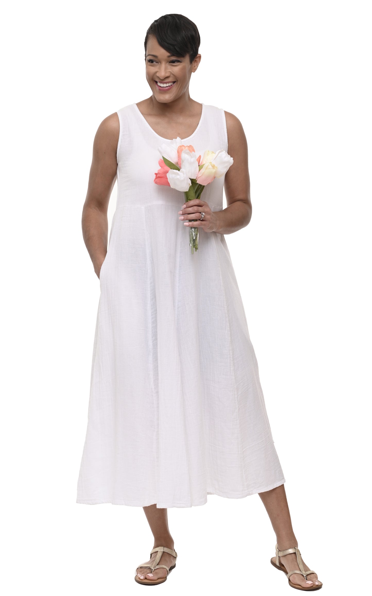 FINAL SALE VCG369 Amira Dress in White*