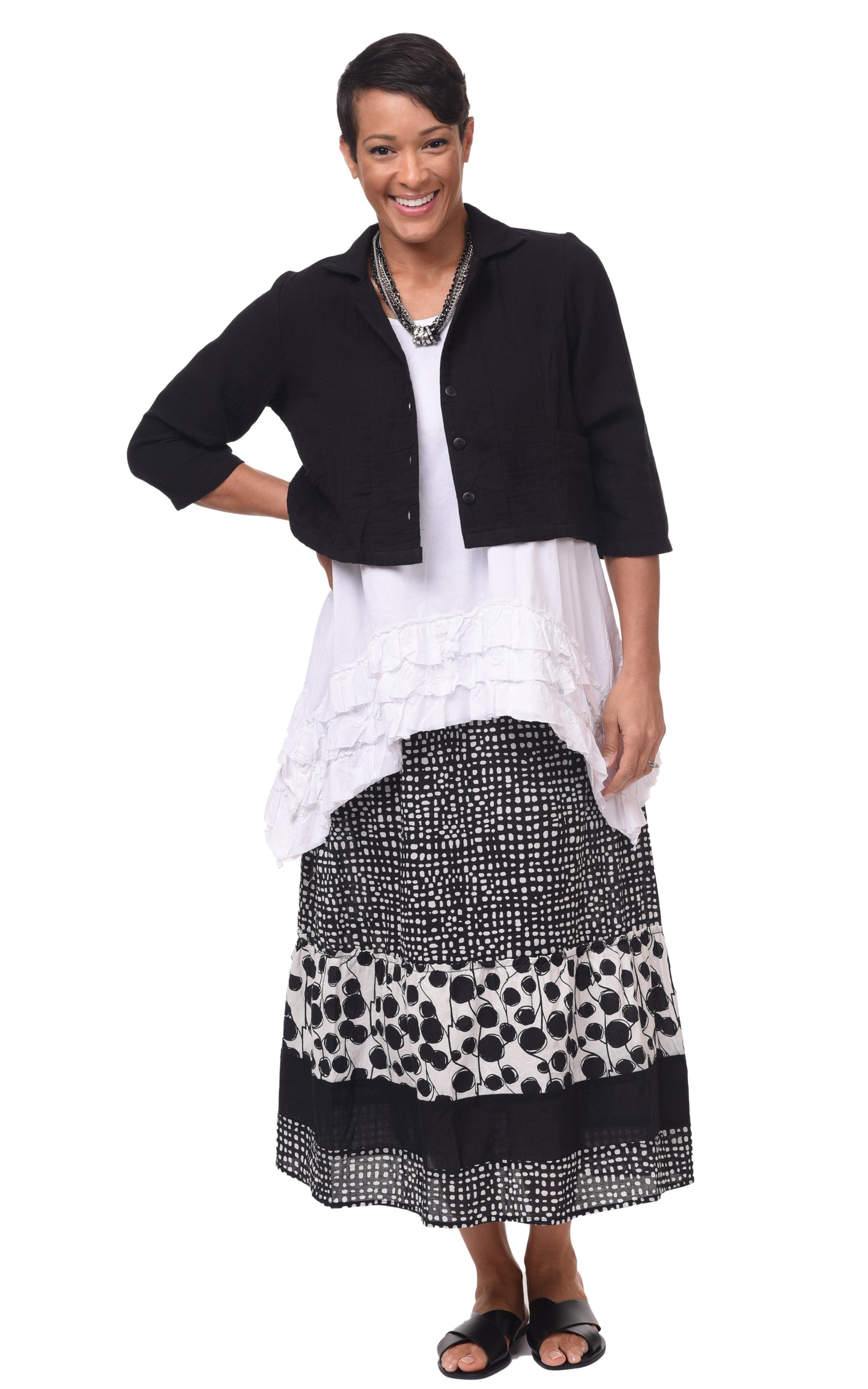 VCG503 Parker Jacket Top in Black*