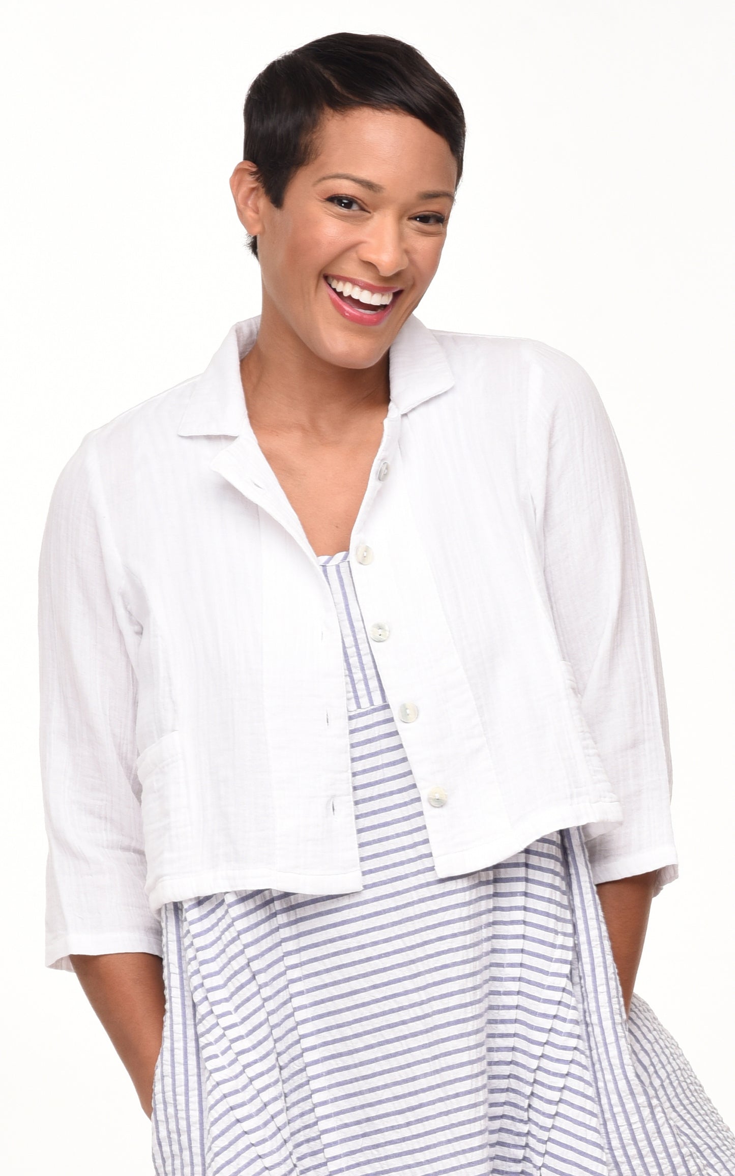 VCG503 Parker Jacket Top in White*