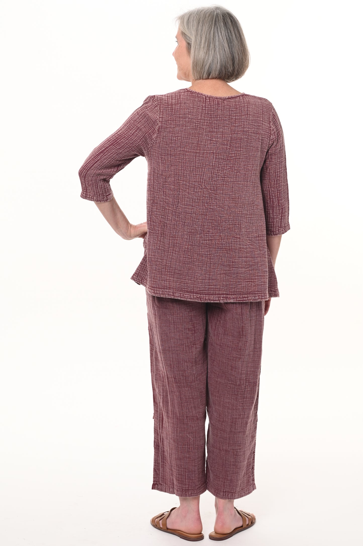 FINAL SALE VCG505 Elsie Pullover Top in Maroon