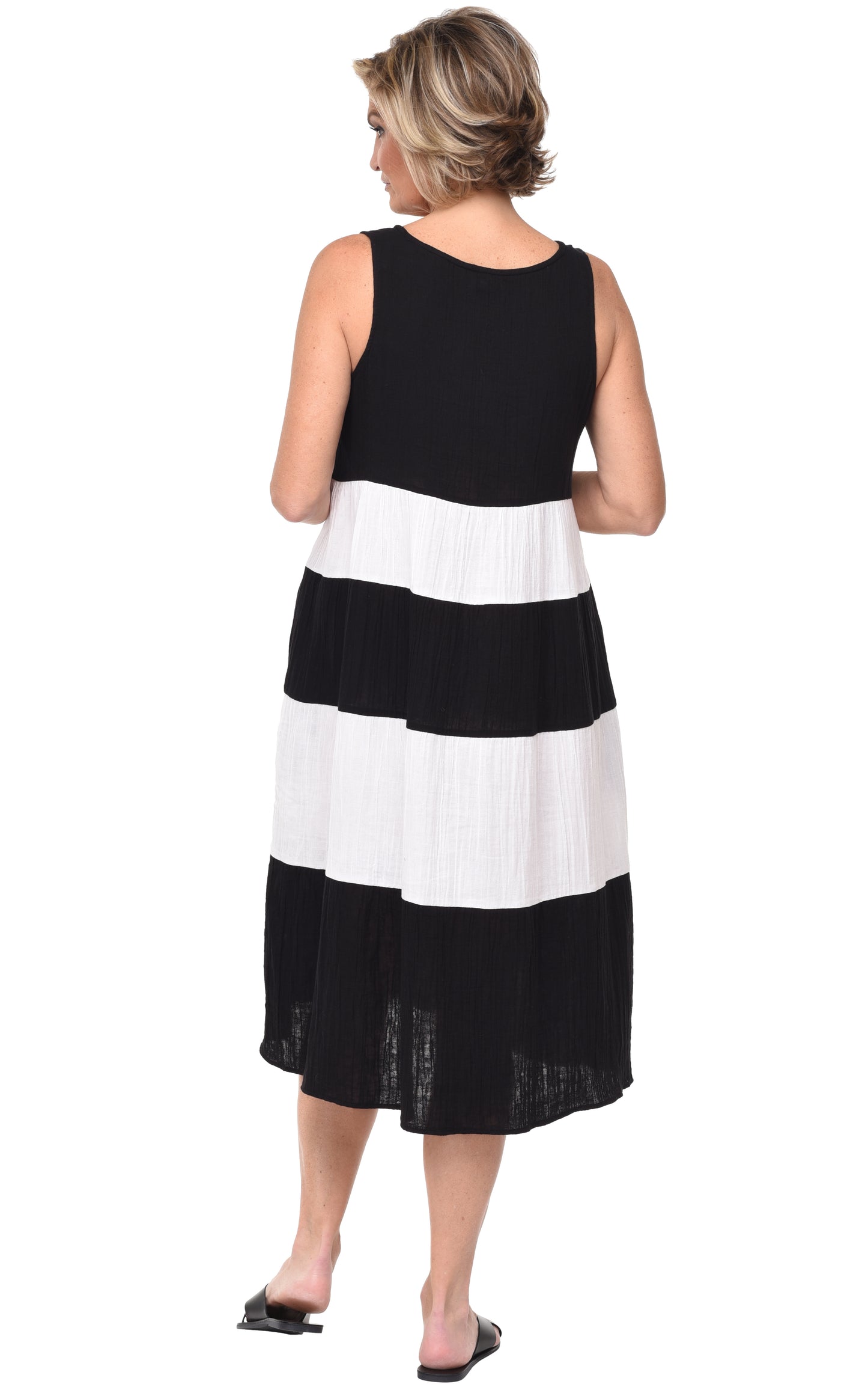 FINAL SALE VCG509 Stella Dress in Black White*