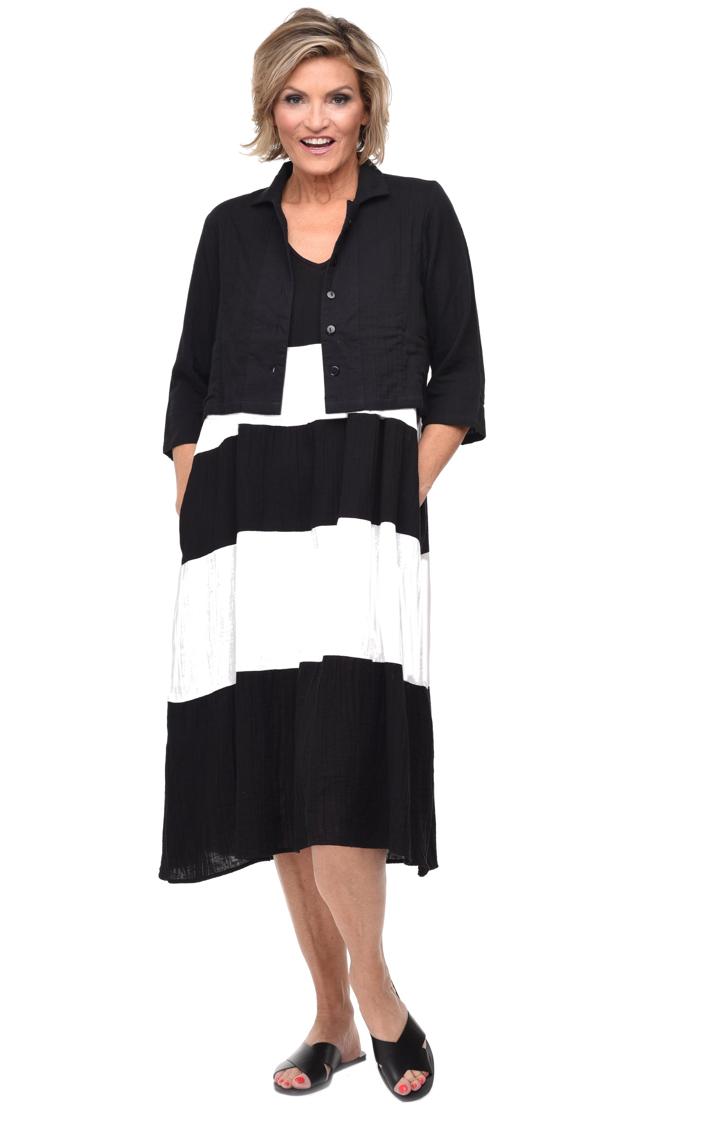 VCG503 Parker Jacket Top in Black