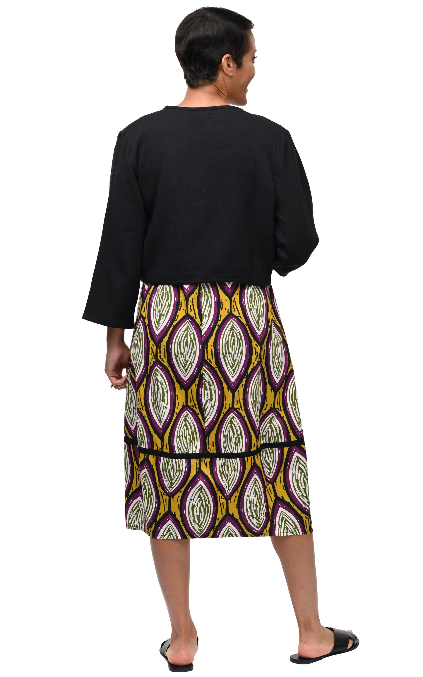FINAL SALE VCG600 Shrug in Black Cotton Gauze*