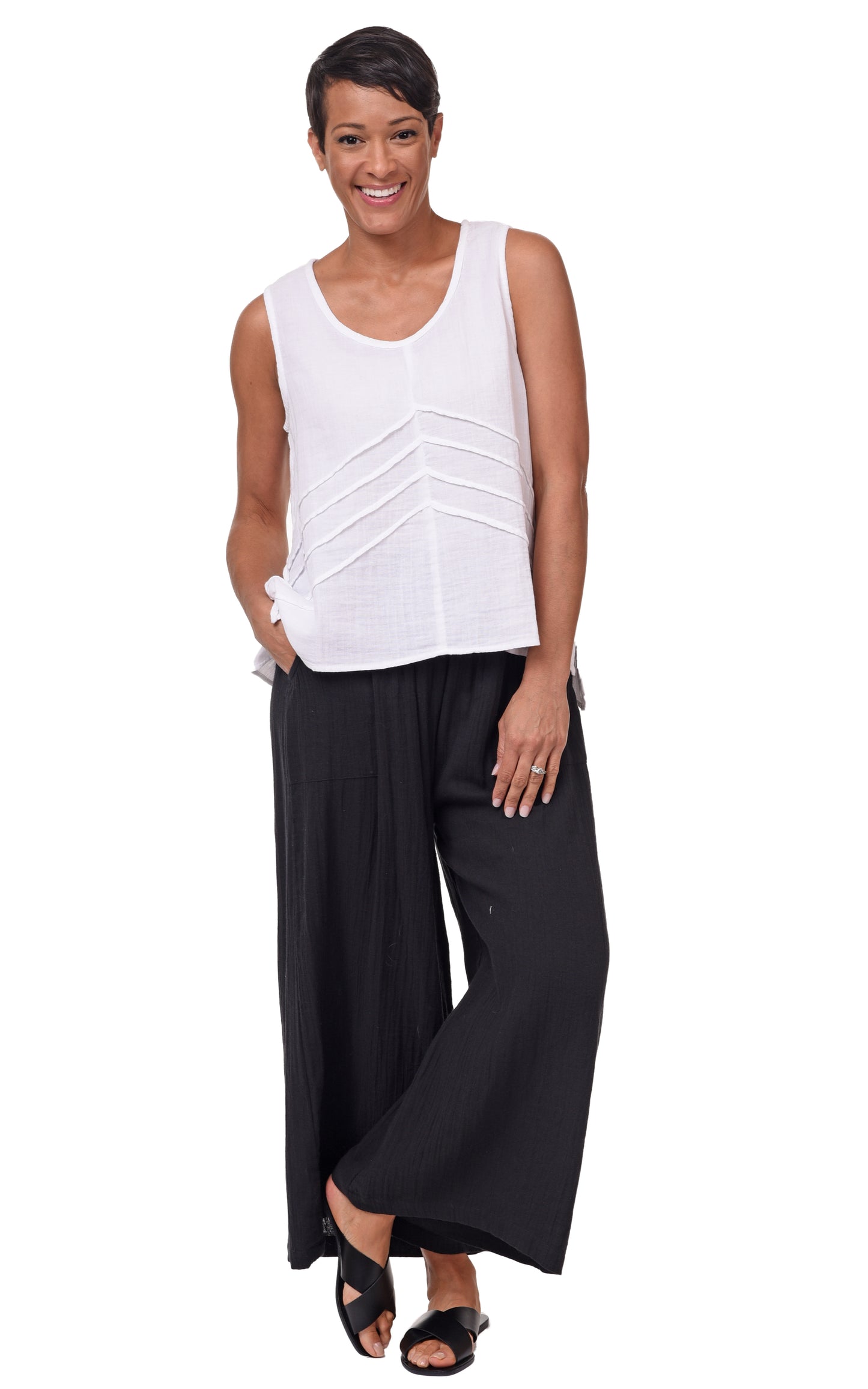 VCG115 Palazzo Pant in Black