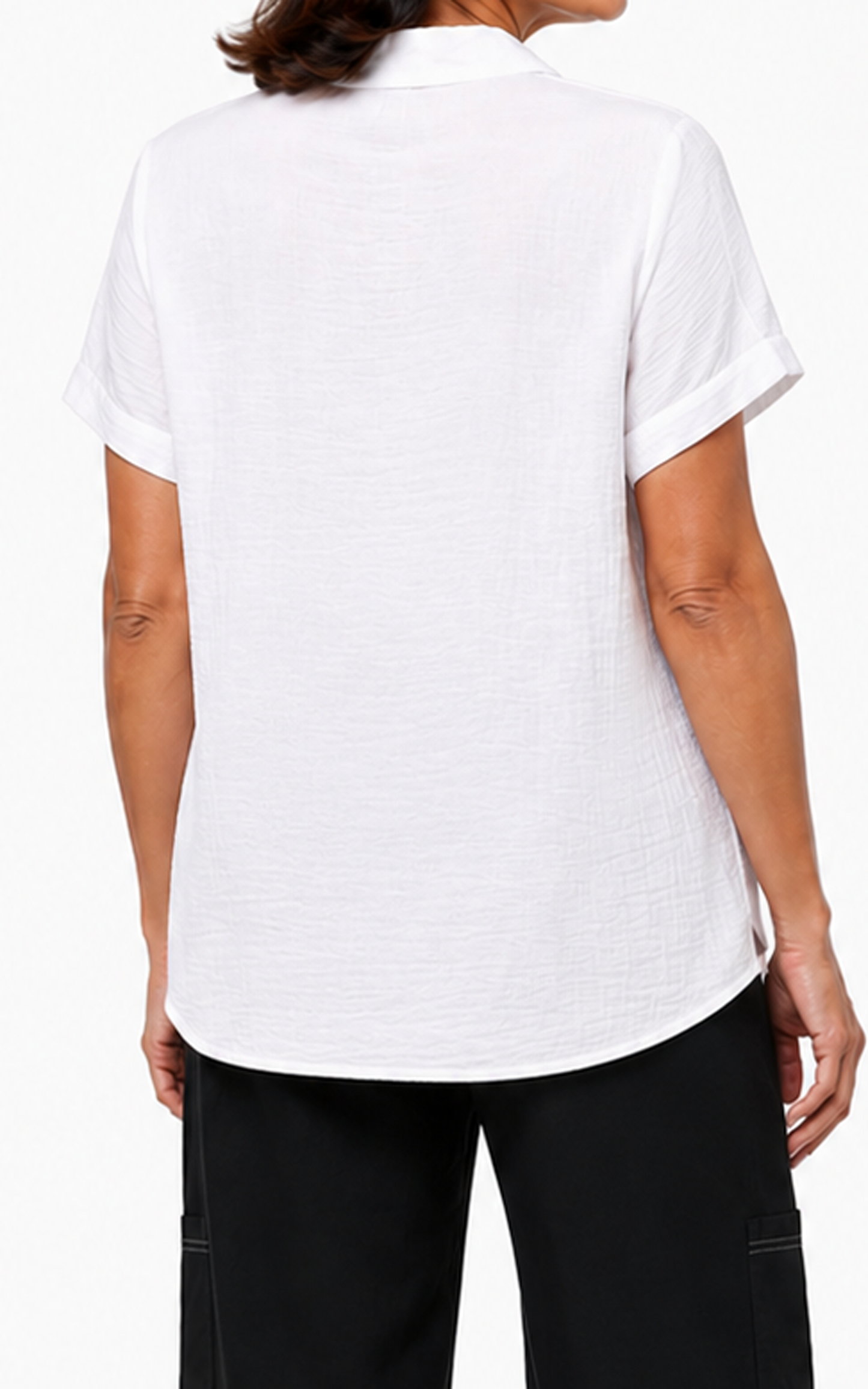 VCG651 Moira Button Down in White Black*