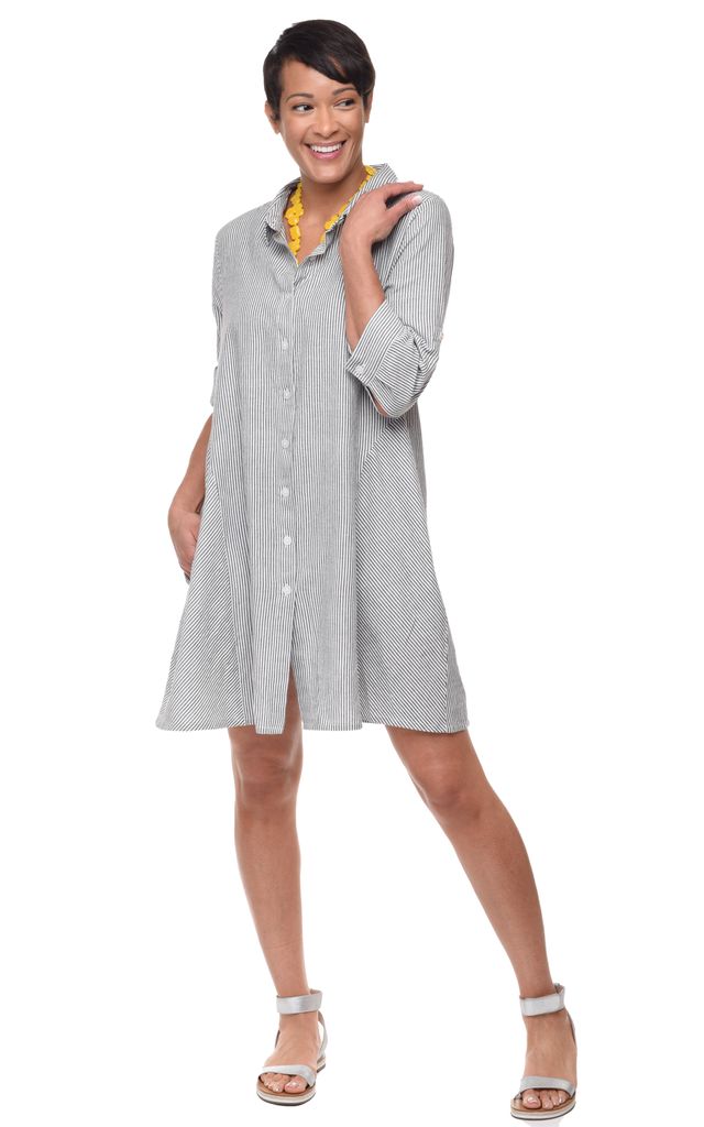 FINAL SALE CV1174 Claudia Dress in Ticking*