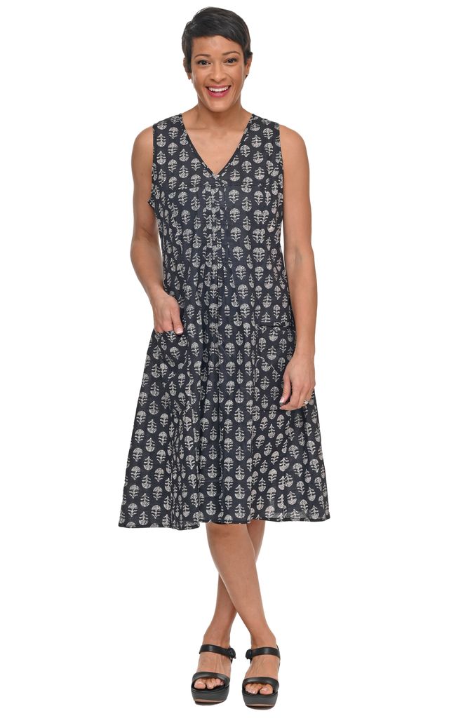 CV656 Poppie Dress in Black Tree*