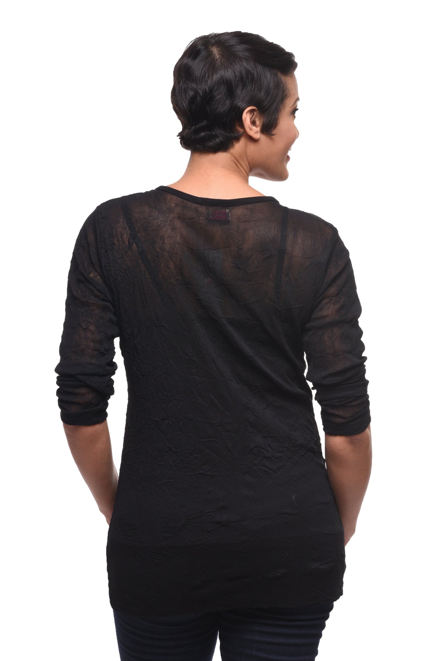 FINAL SALE Mesh Tee in Black