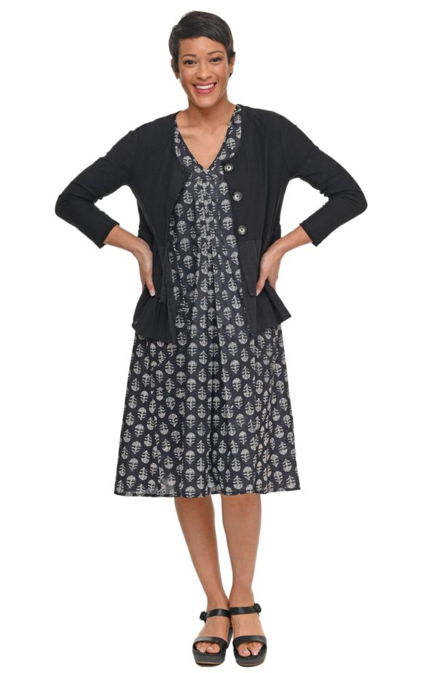 FINAL SALE CS118 Cherub Cardigan in Black*