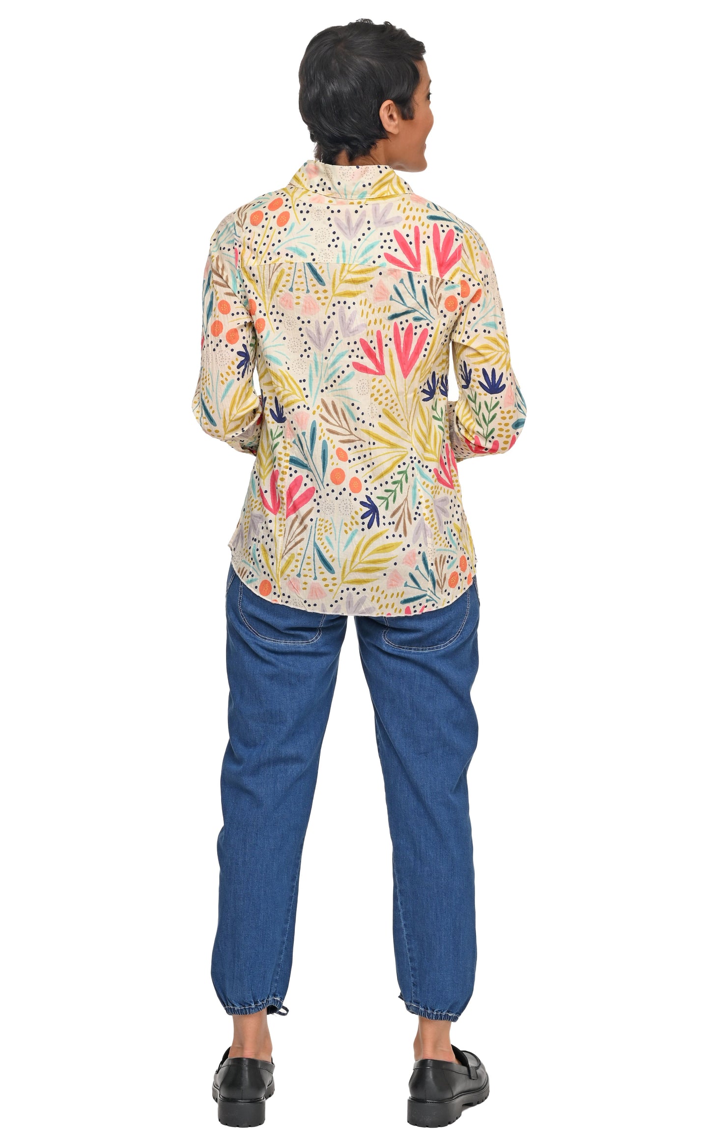 FINAL SALE CV1087 Gretchen Button Down in Whimsy Tonal