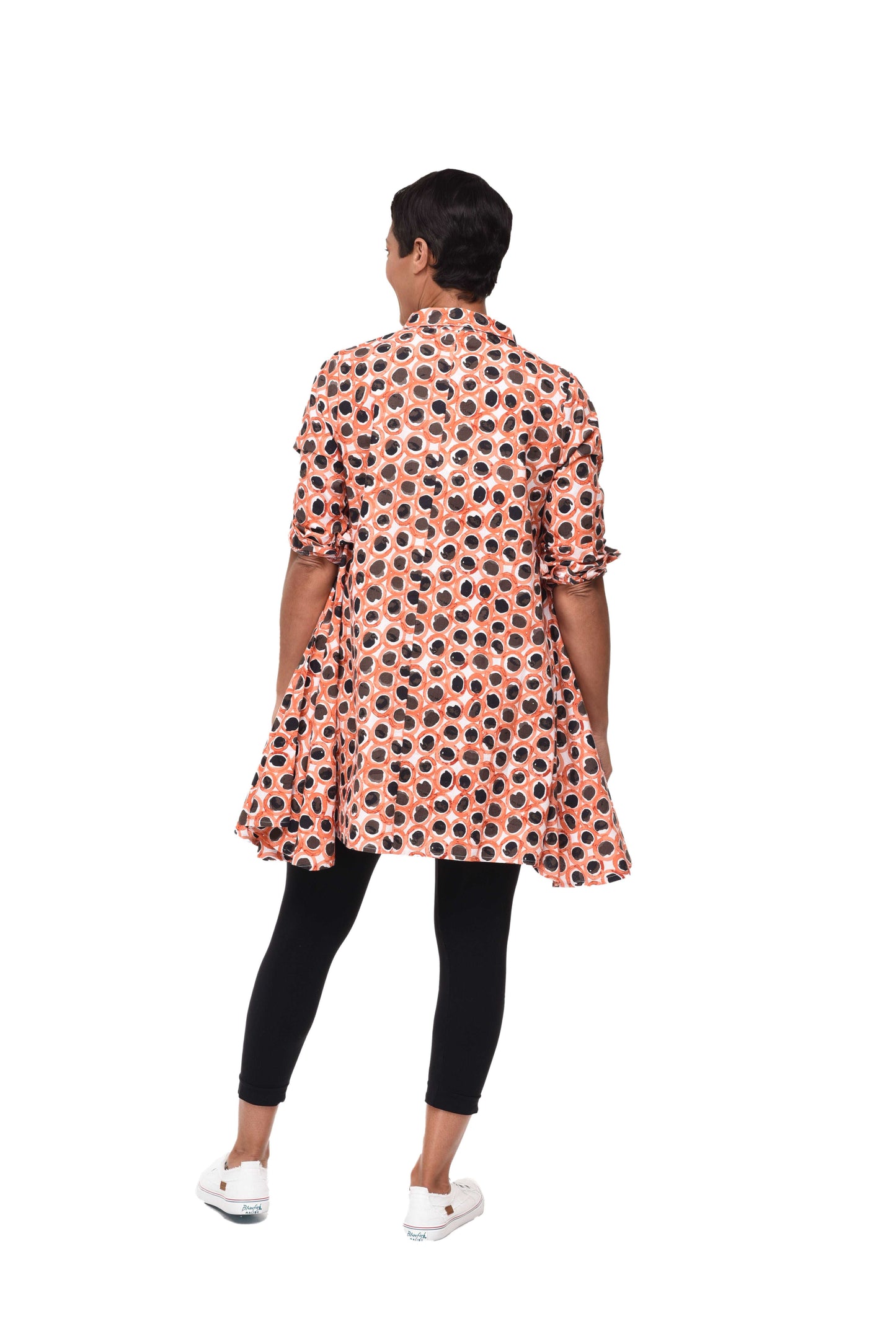 CV537 Demi Button Down Top in Blush Caviar