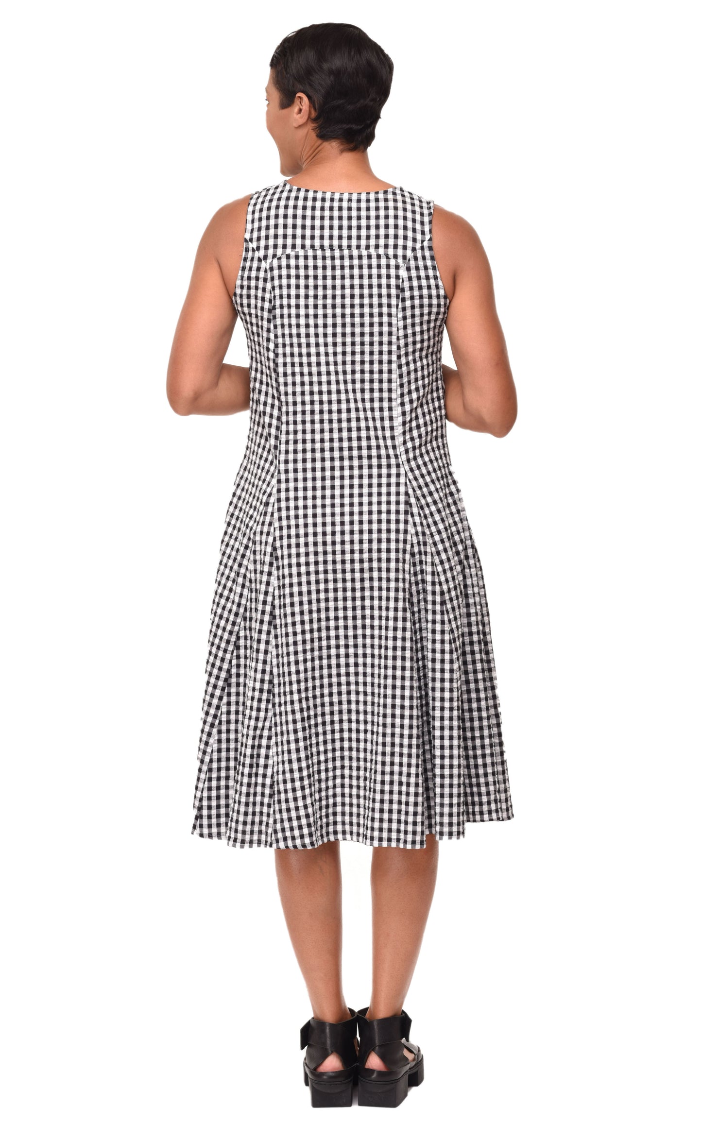 FINAL SALE CV656 Poppie Dress in Big Indy Check*