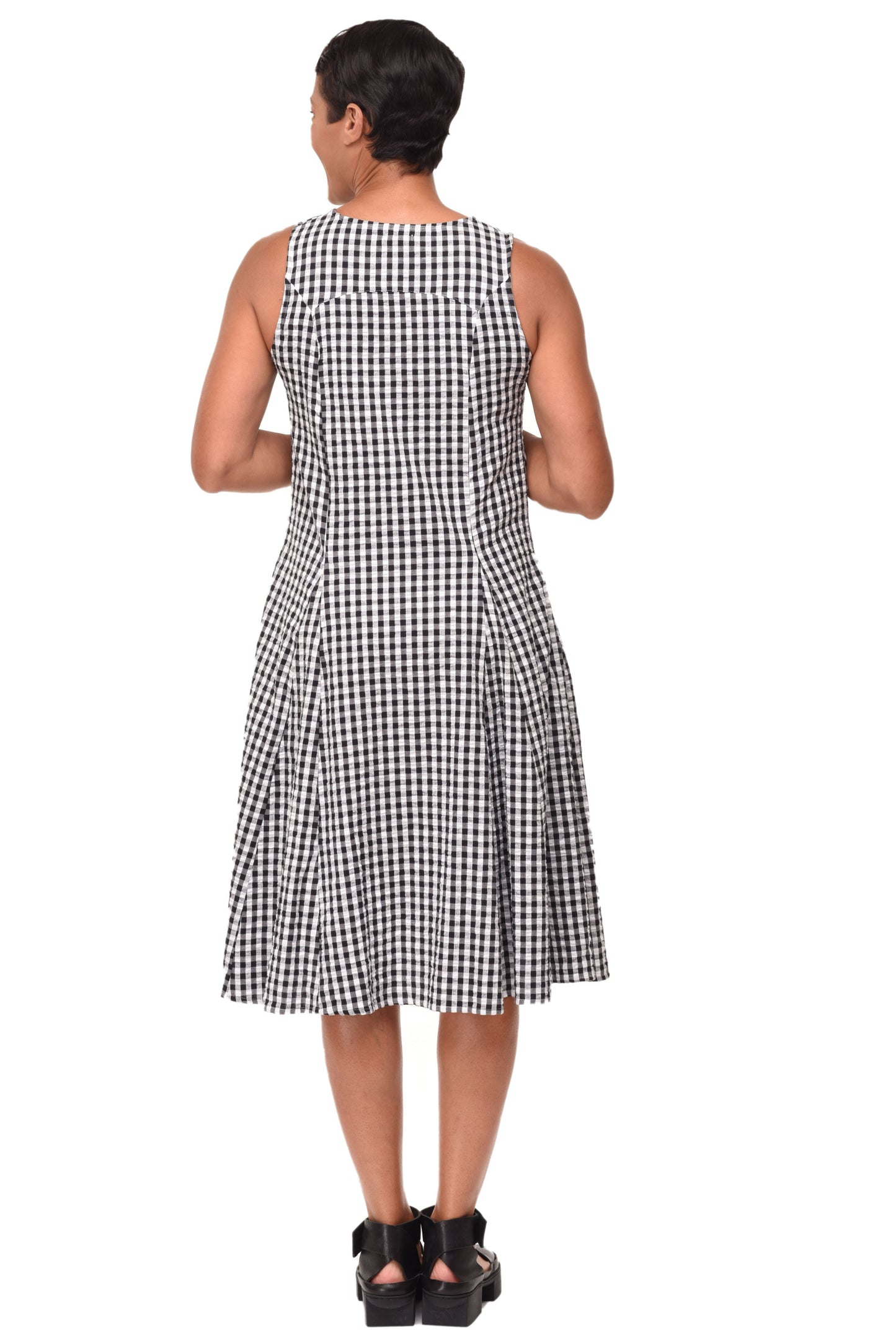 FINAL SALE CV656 Poppie Dress in Big Indy Check**