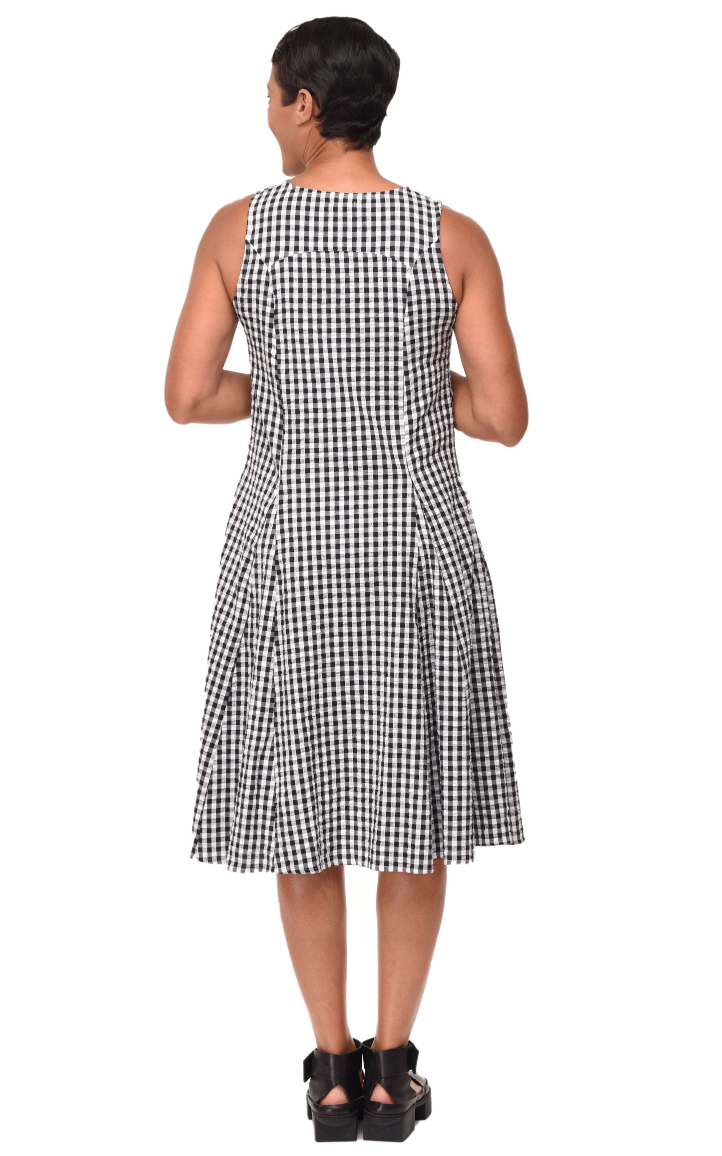 FINAL SALE CV656 Poppie Dress in Big Indy Check*