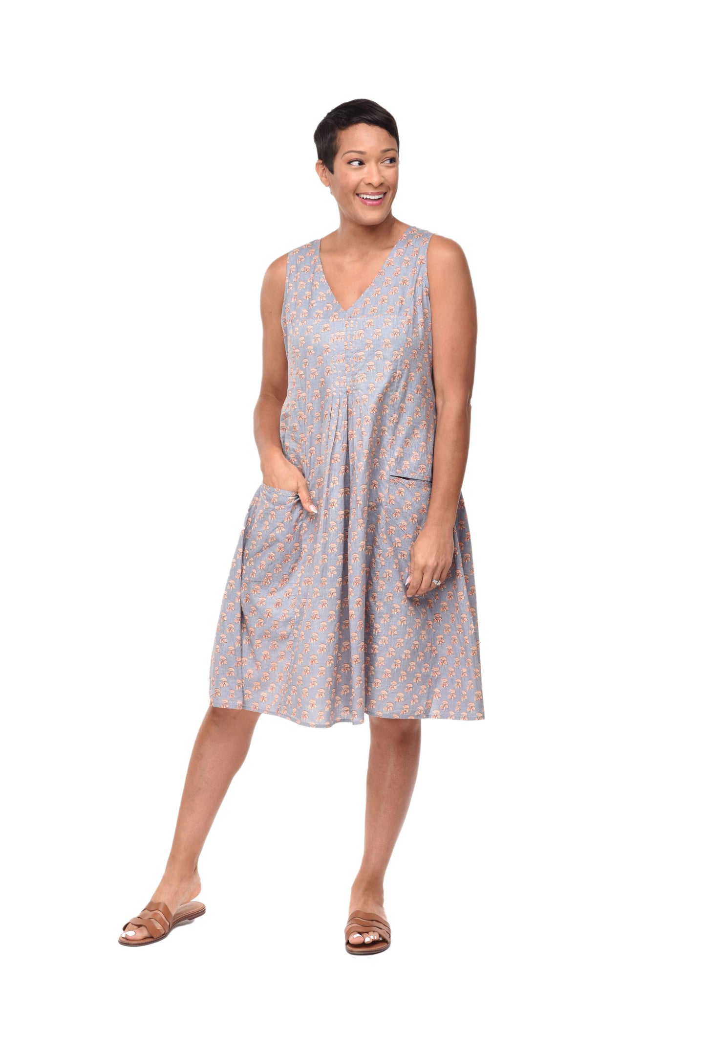 CV656 Poppie Dress in Cornflower