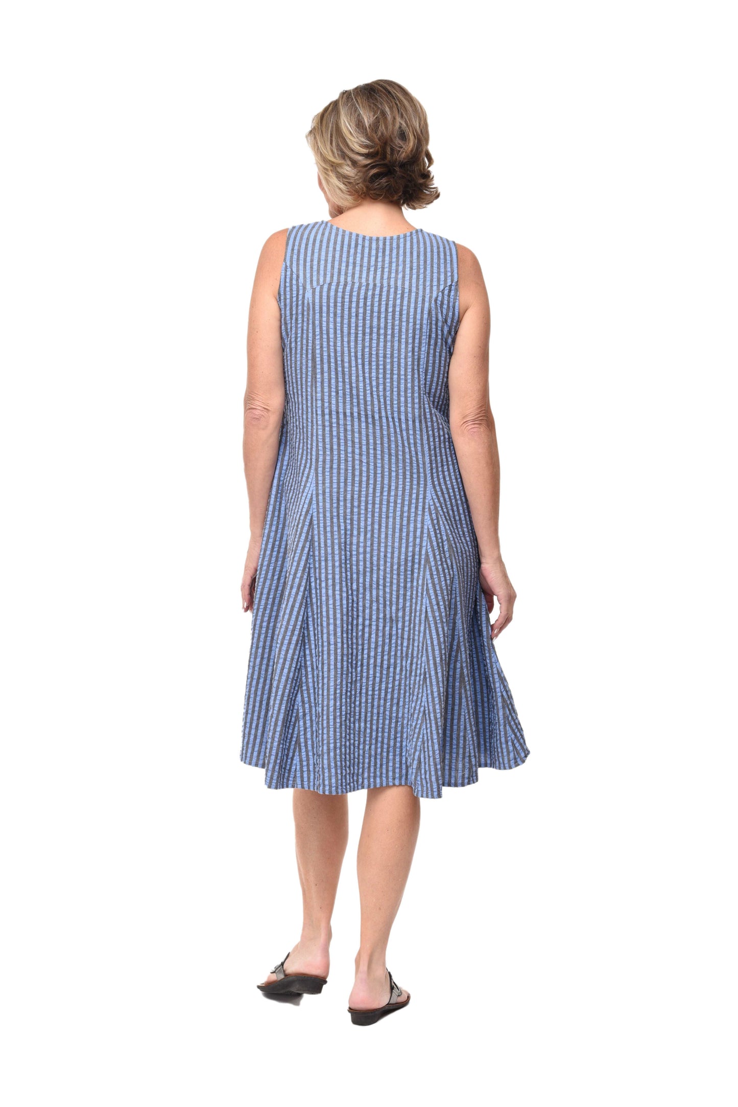 CV656 Poppie Dress in Doyle Seersucker