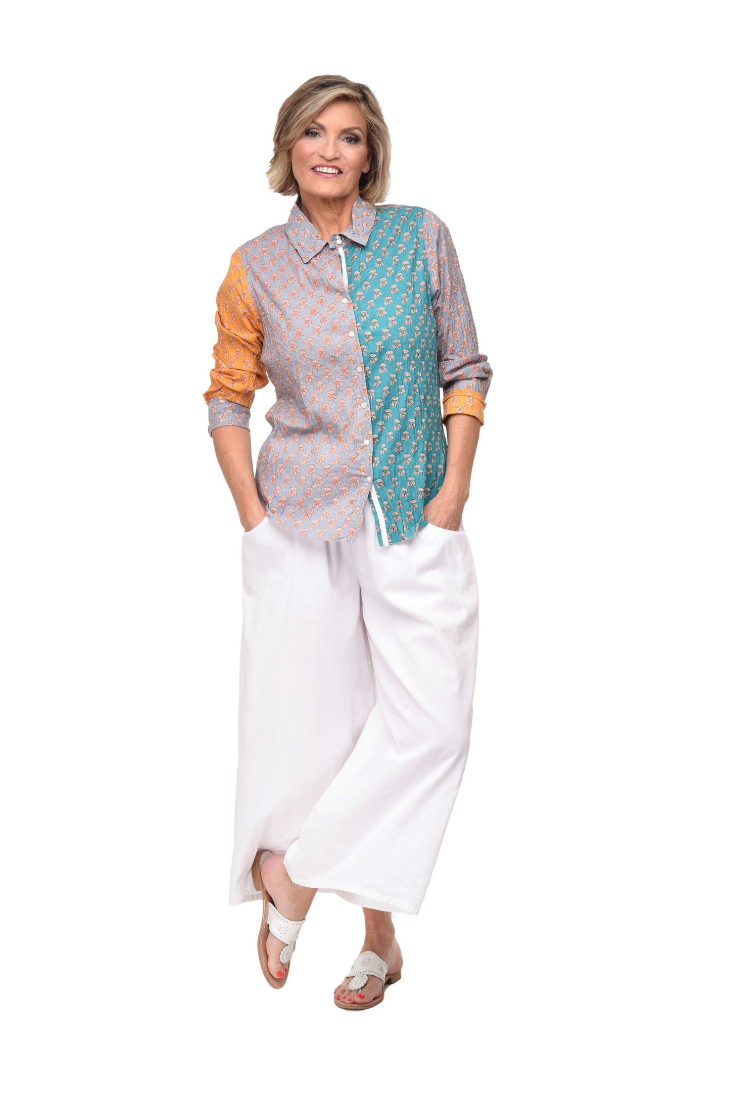 CV1087 Gretchen Button Down in Gingko
