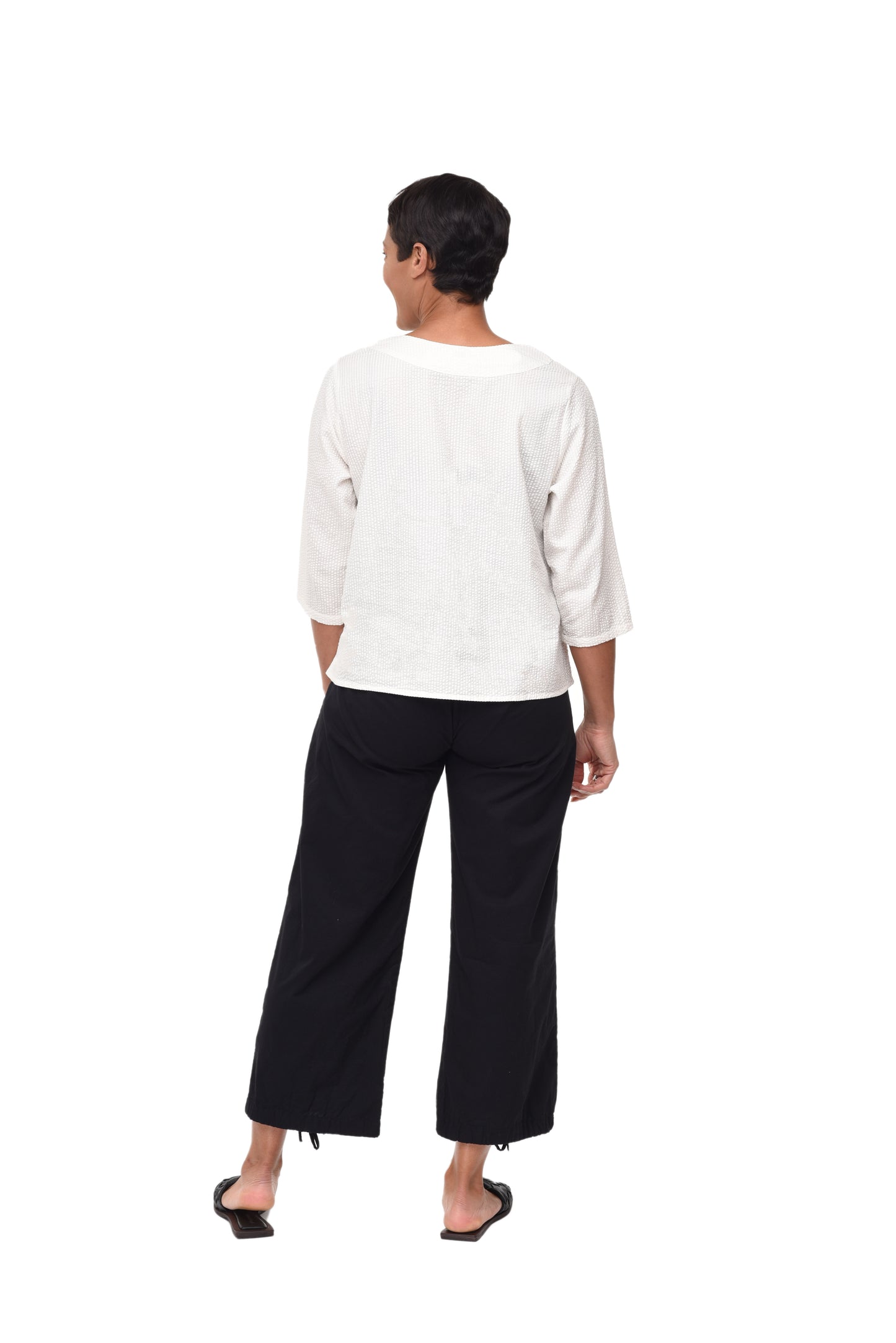 FINAL SALE CV1096 Willis Pullover in White Check*