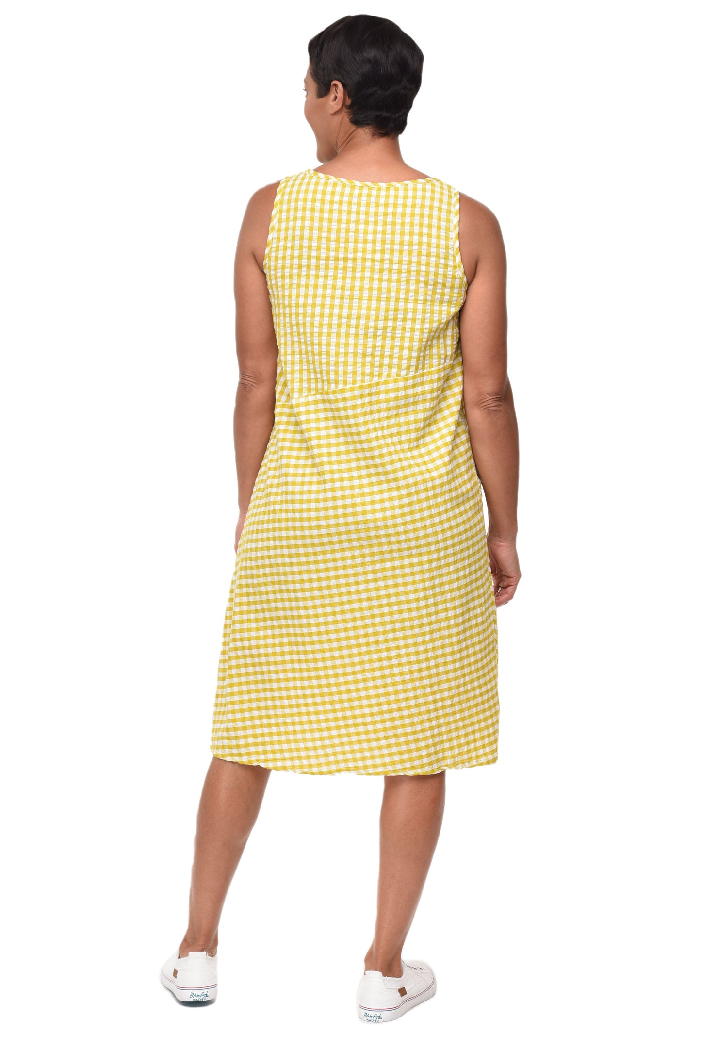 FINAL SALE CV1070 Dawson Dress in Goldfish Checks*