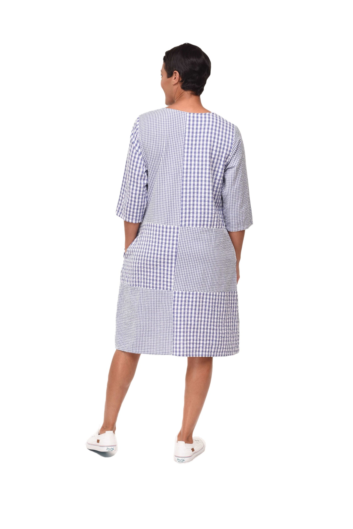 CV1116 Jada Dress in Peri Checks