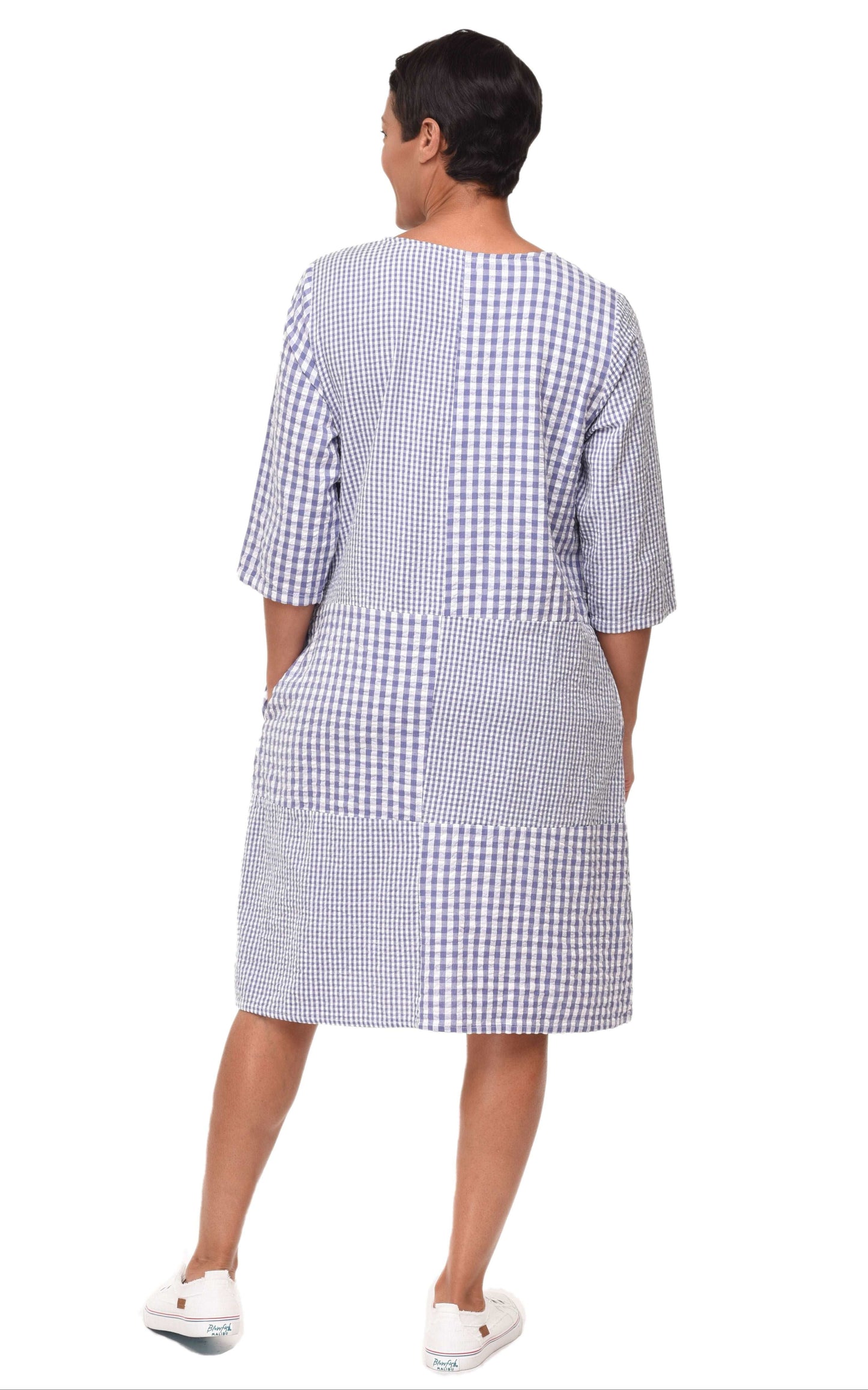 CV1116 Jada Dress in Peri Checks