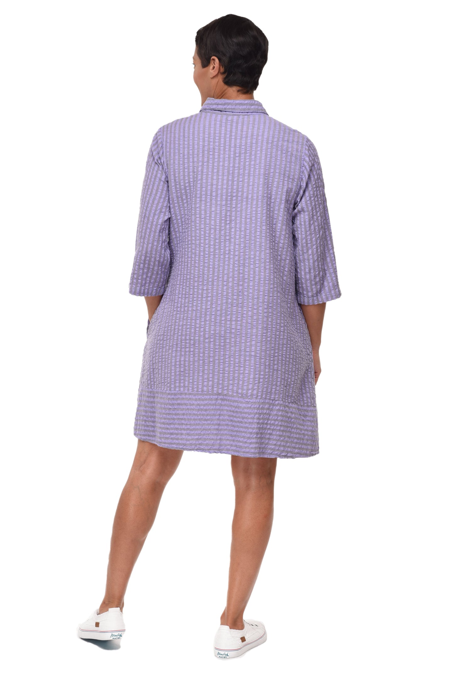 FINAL SALE CV1021 Claudette Dress in Sully Seersucker Stripe*
