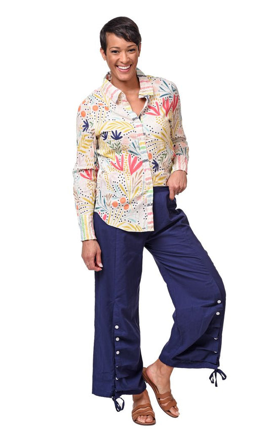 FINAL SALE CV1087 Gretchen Button Down in Whimsy**
