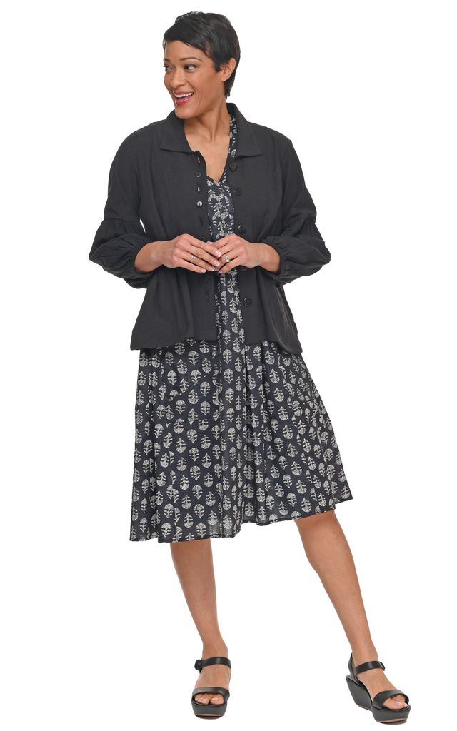 CV656 Poppie Dress in Black Tree*
