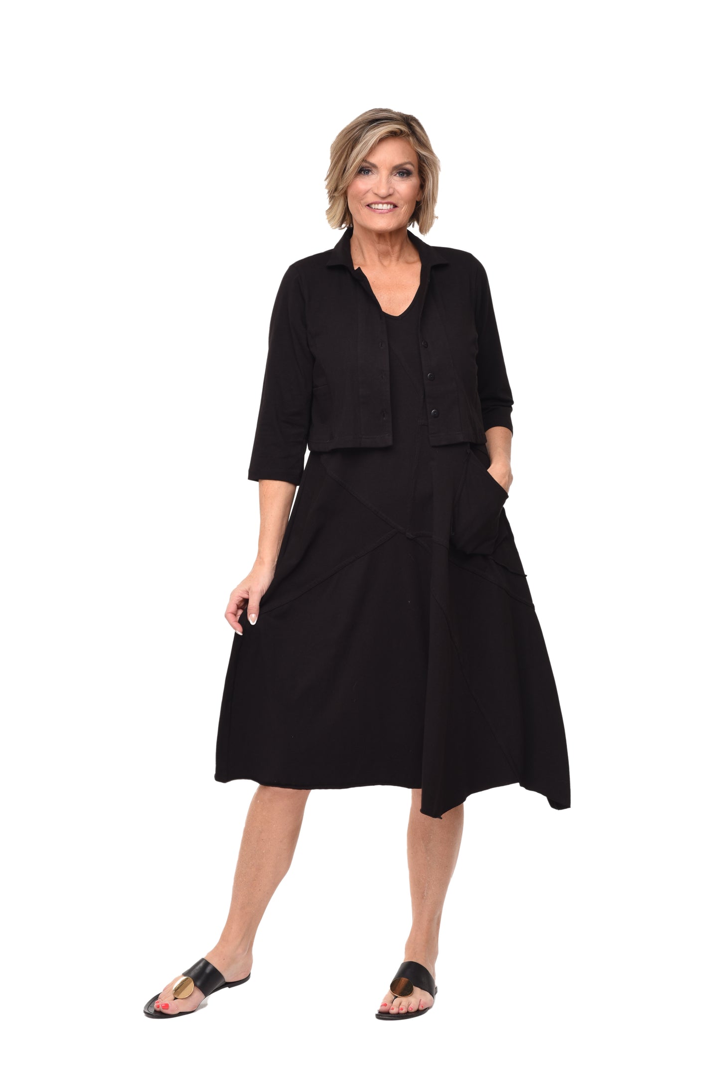 FINAL SALE L503 Parker Jacket Top in Black*