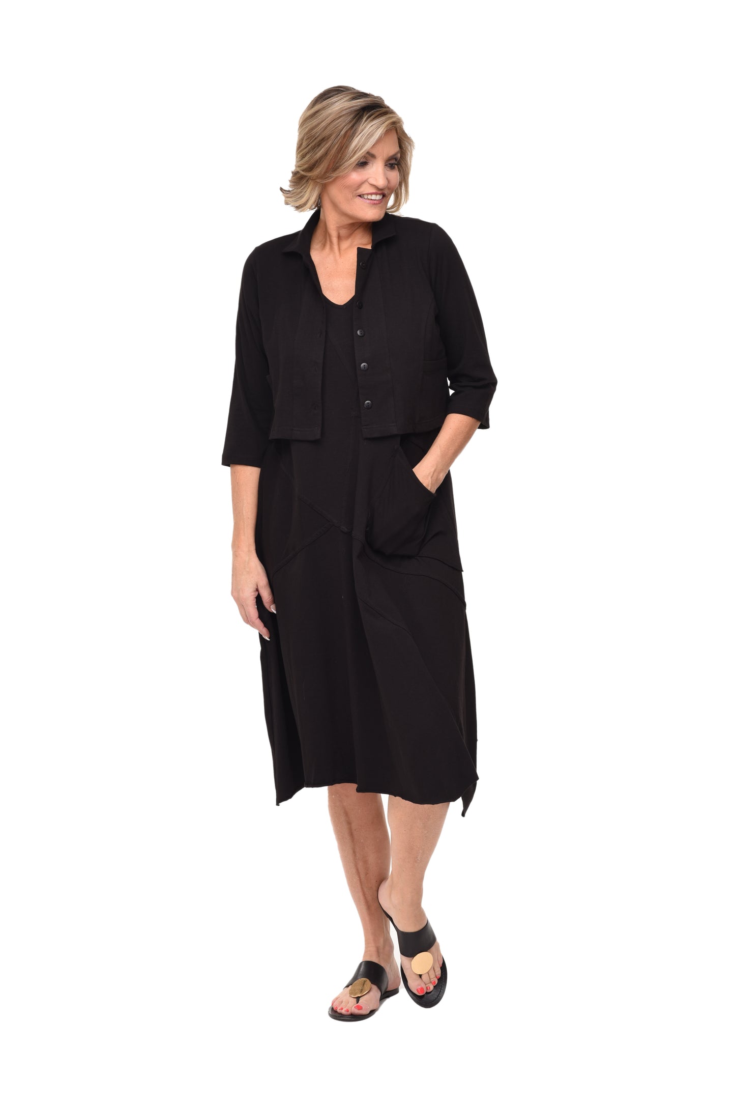 FINAL SALE L503 Parker Jacket Top in Black*