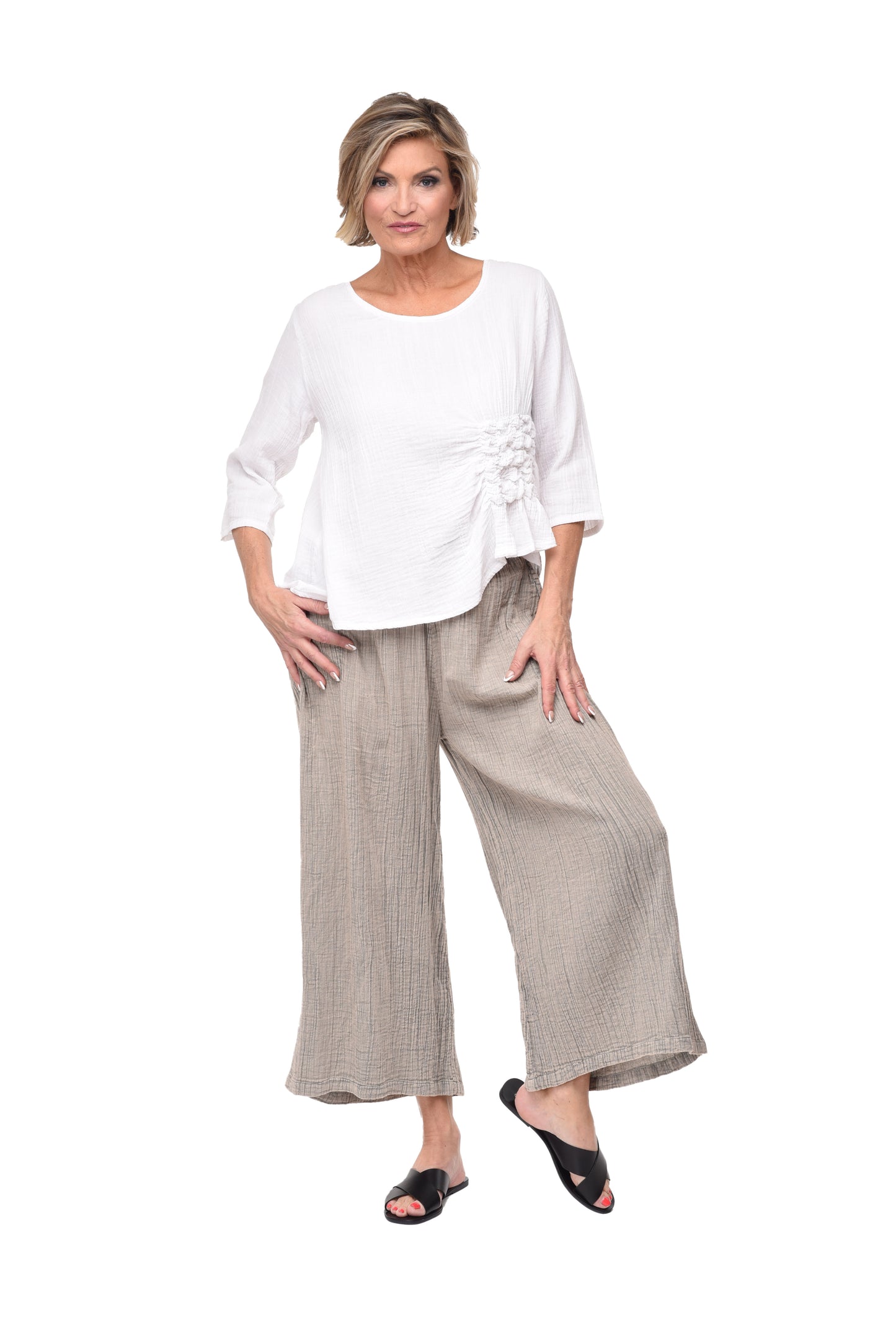 FINAL SALE VCG115 Palazzo Pant in Elephant*