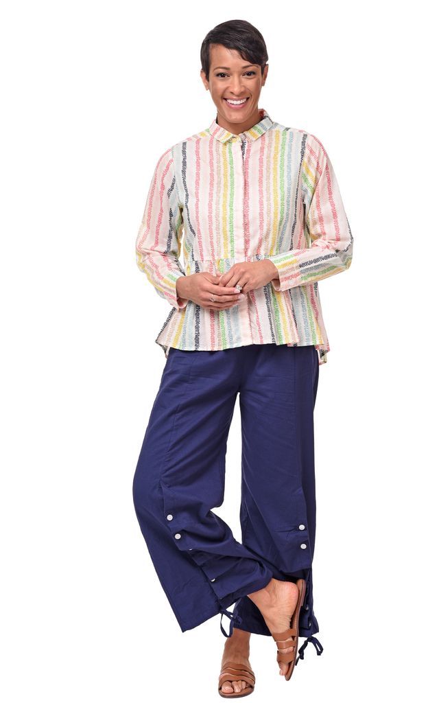 FINAL SALE CV734 Prairie Blouse in Leaf Vine*