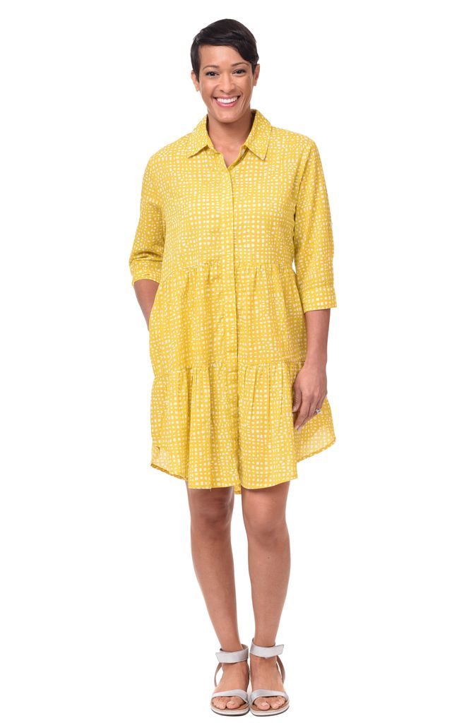CV1013 Celine Dress in Goldfish Dots